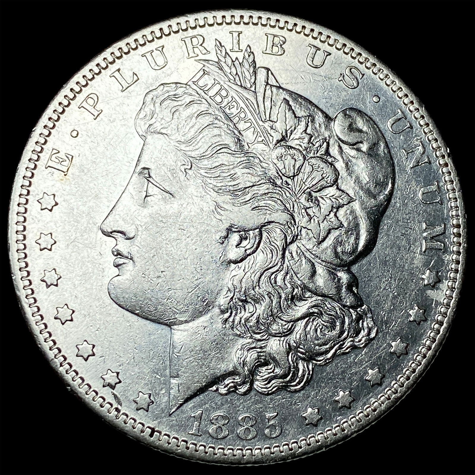 1885-S Silver Morgan Dollar CLOSELY UNCIRCULATED: 1885-S Silver Morgan Dollar CLOSELY UNCIRCULATED