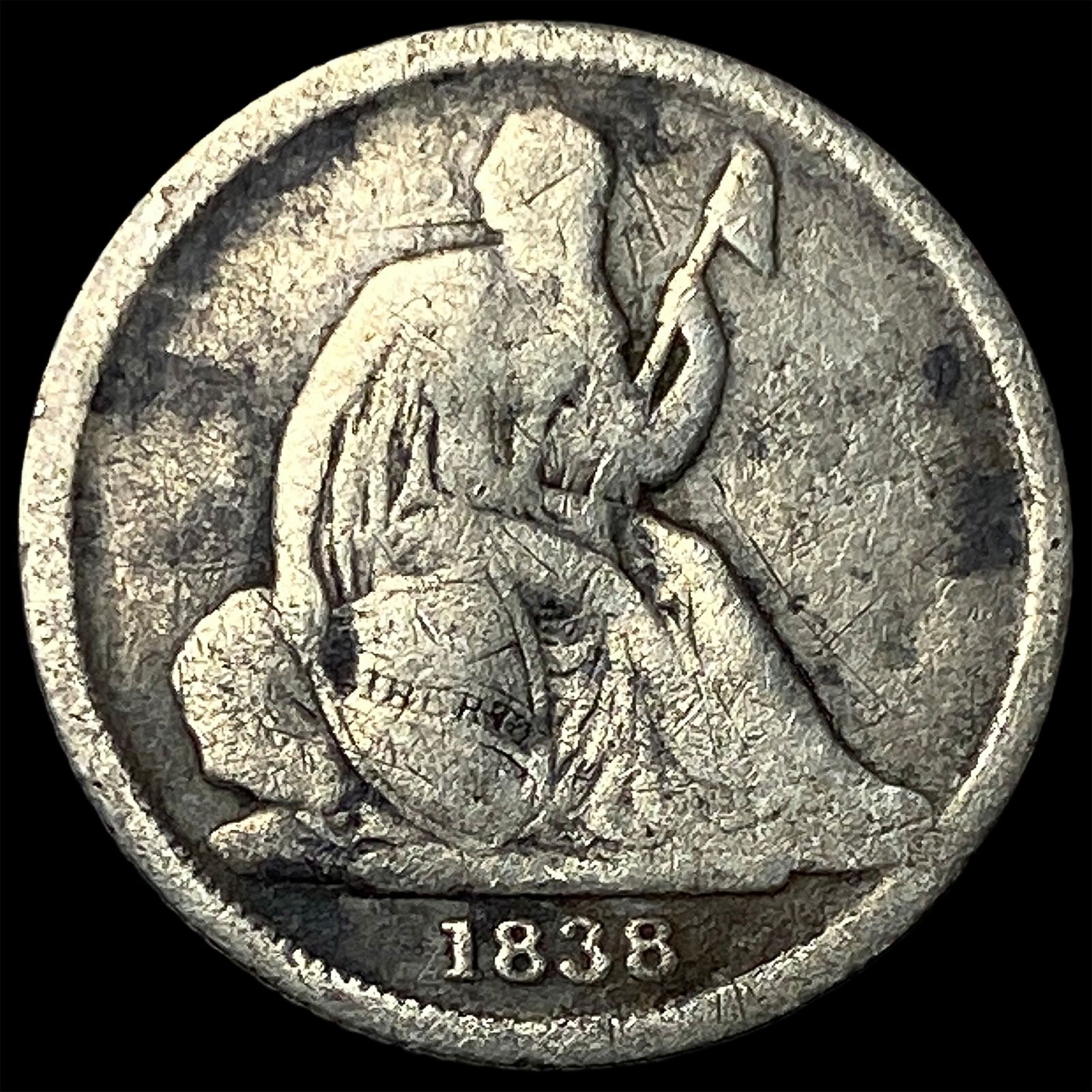 1838-O Silver Half Dime NICELY CIRCULATED: 1838-O Silver Half Dime NICELY CIRCULATED