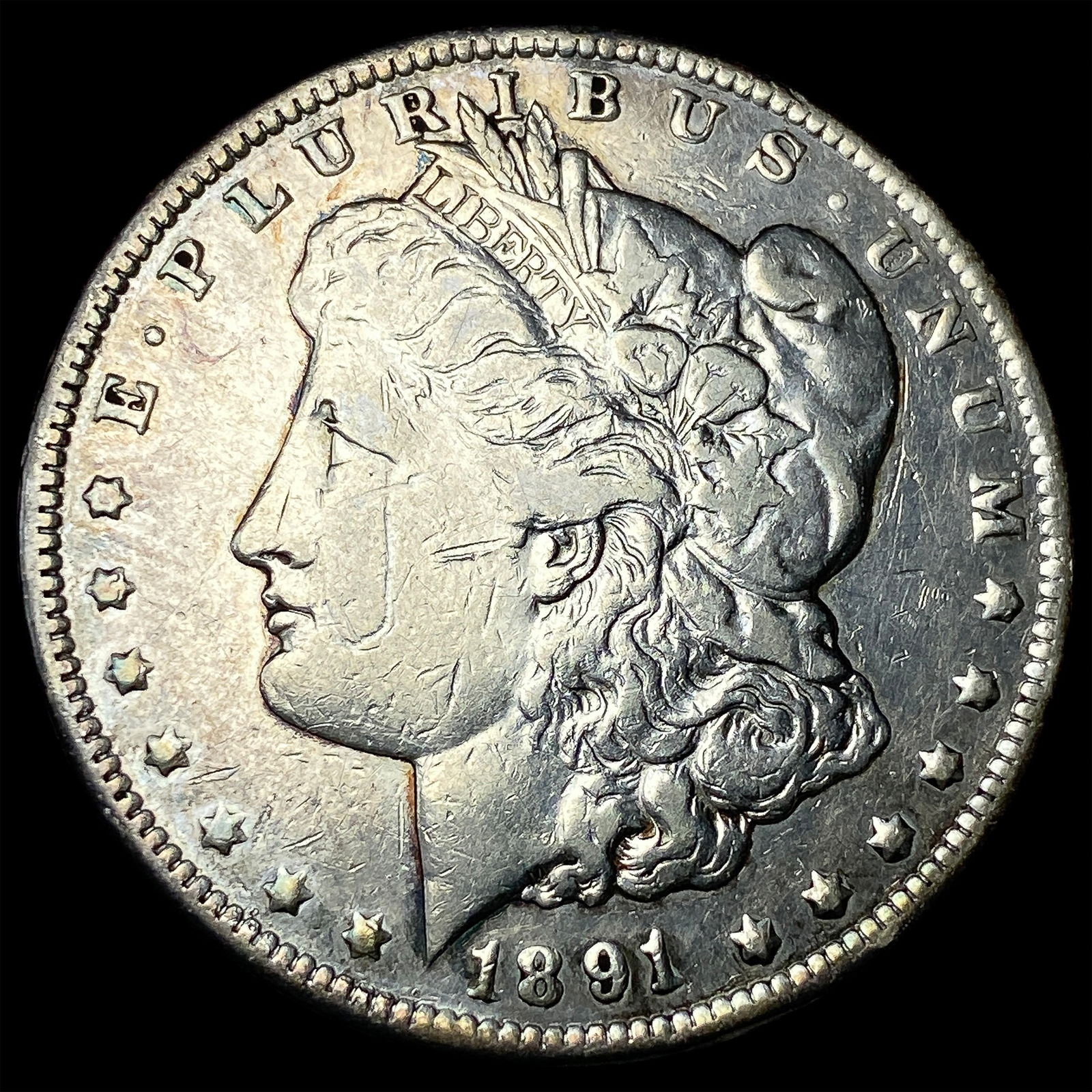 1891-CC Silver Morgan Dollar LIGHTLY CIRCULATED: 1891-CC Silver Morgan Dollar LIGHTLY CIRCULATED