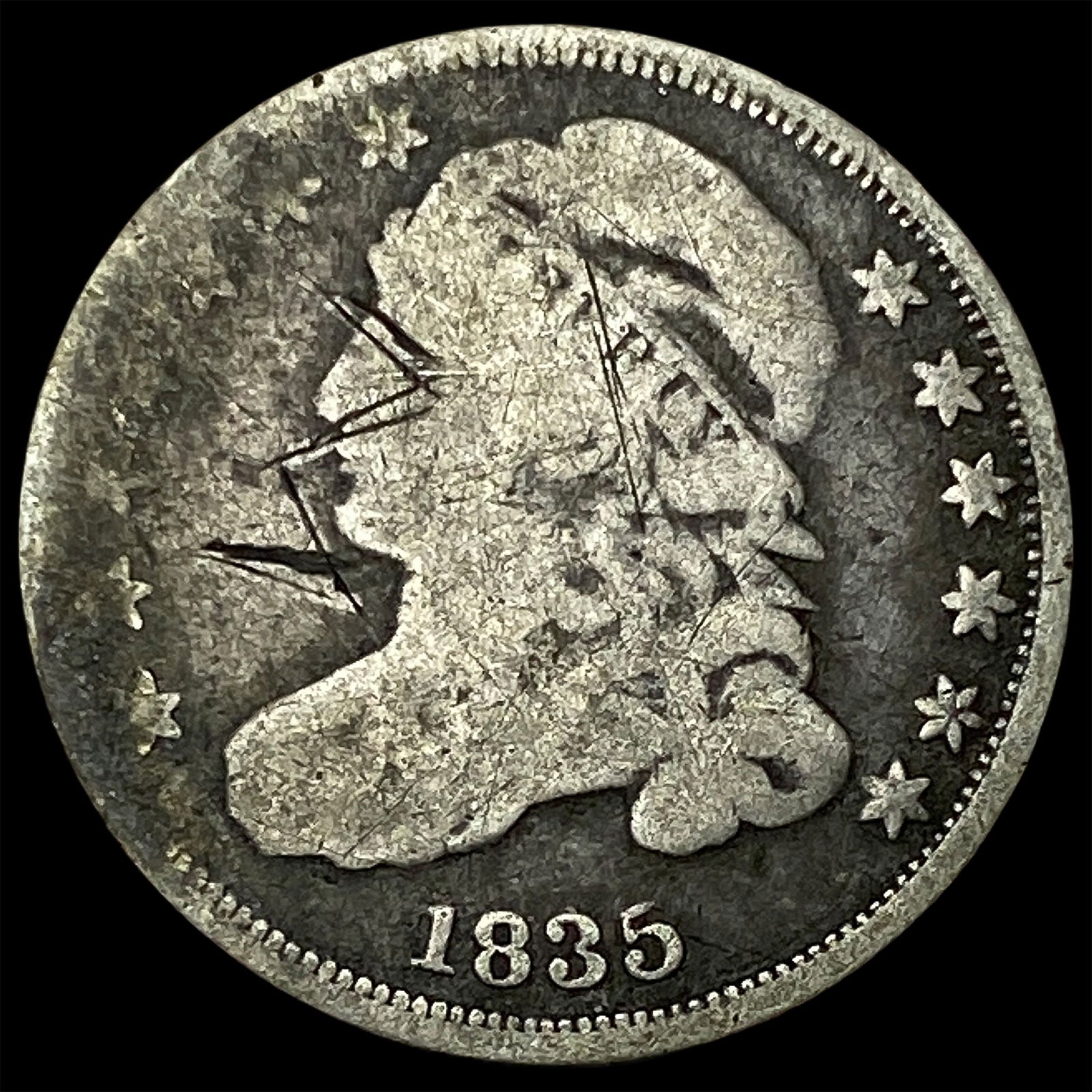 1835 Capped Bust Dime NICELY CIRCULATED (1 of 2)