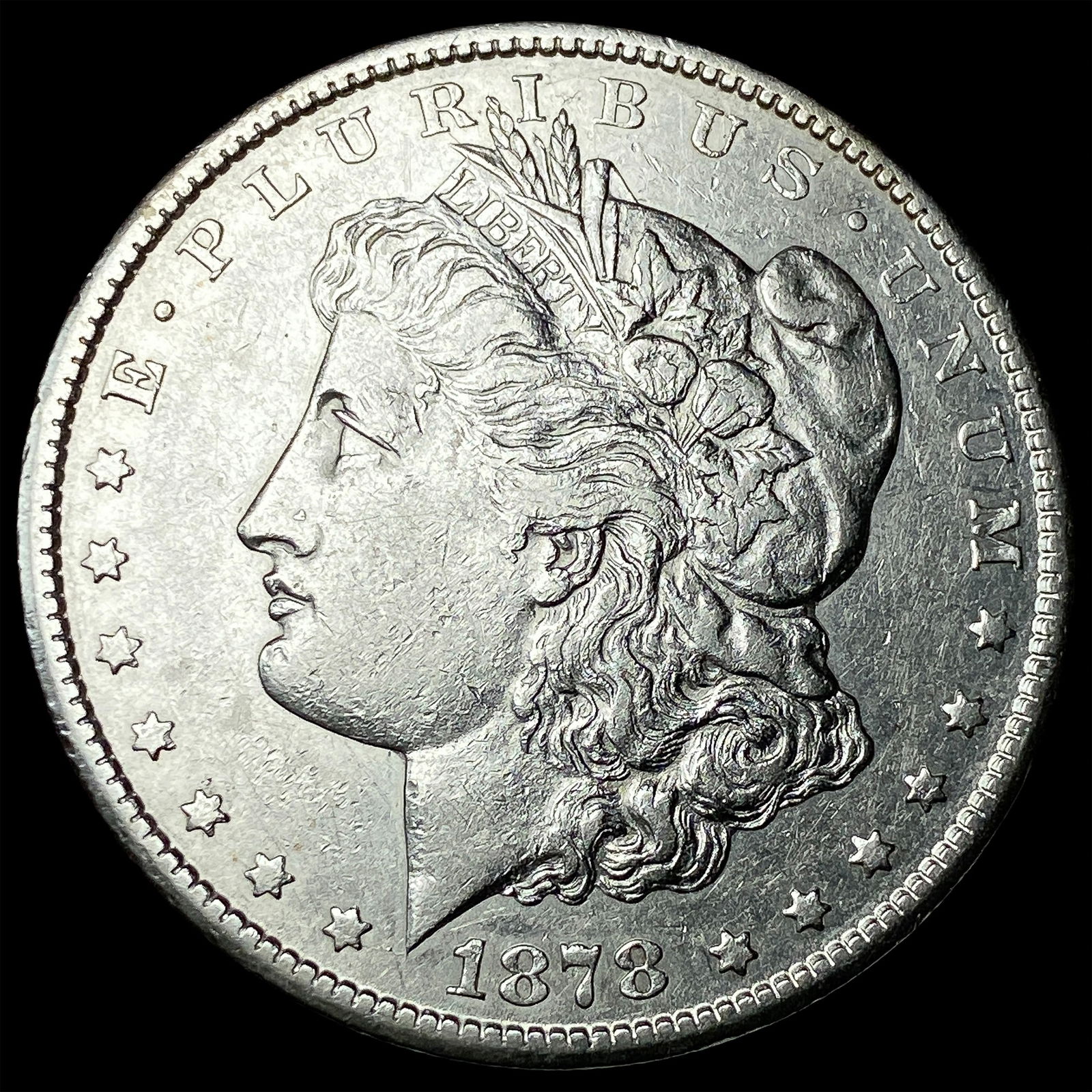 1878-CC Silver Morgan Dollar CLOSELY UNCIRCULATED: 1878-CC Silver Morgan Dollar CLOSELY UNCIRCULATED