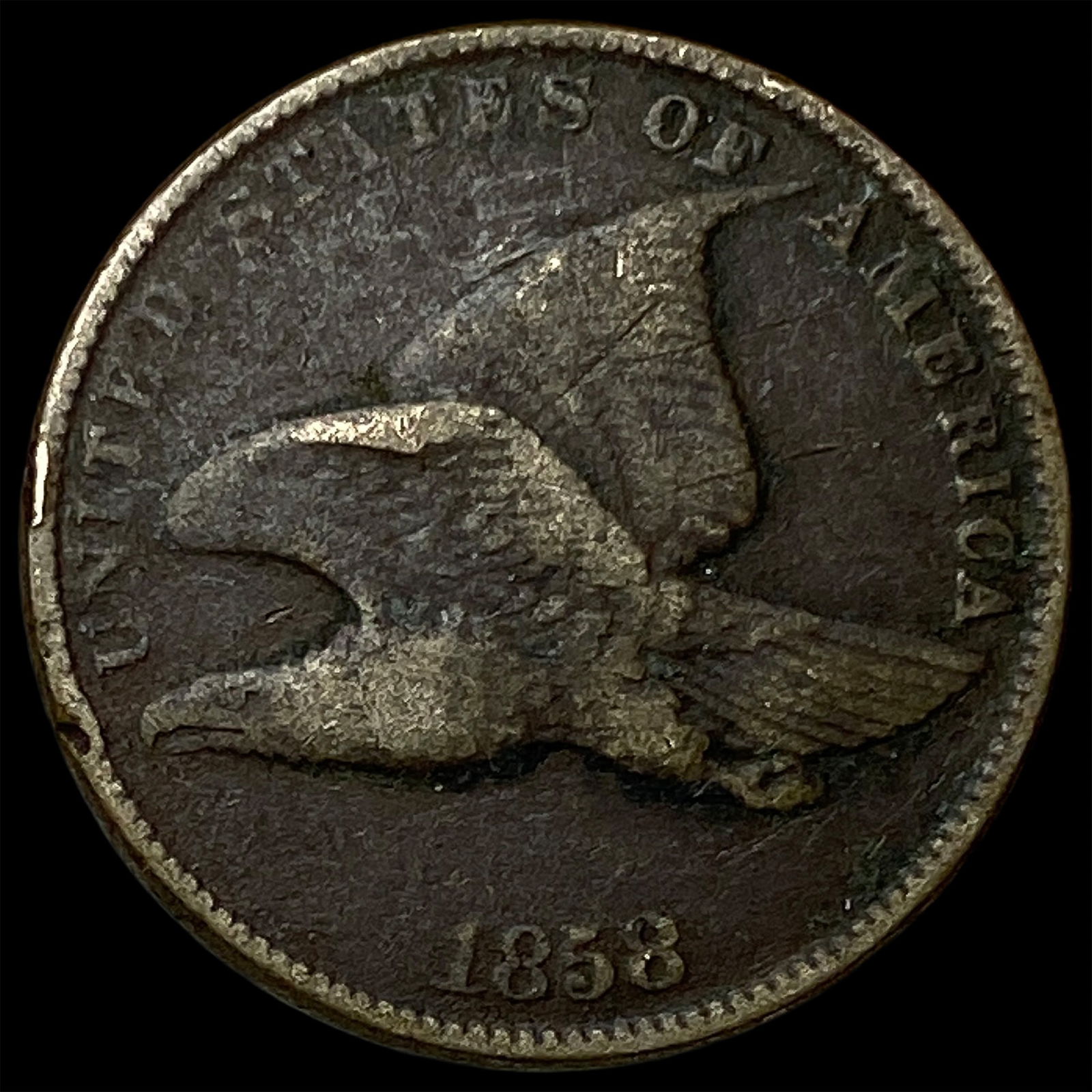 1858 Copper-Nickel Flying Eagle Cent HIGH GRADE: 1858 Copper-Nickel Flying Eagle Cent HIGH GRADE