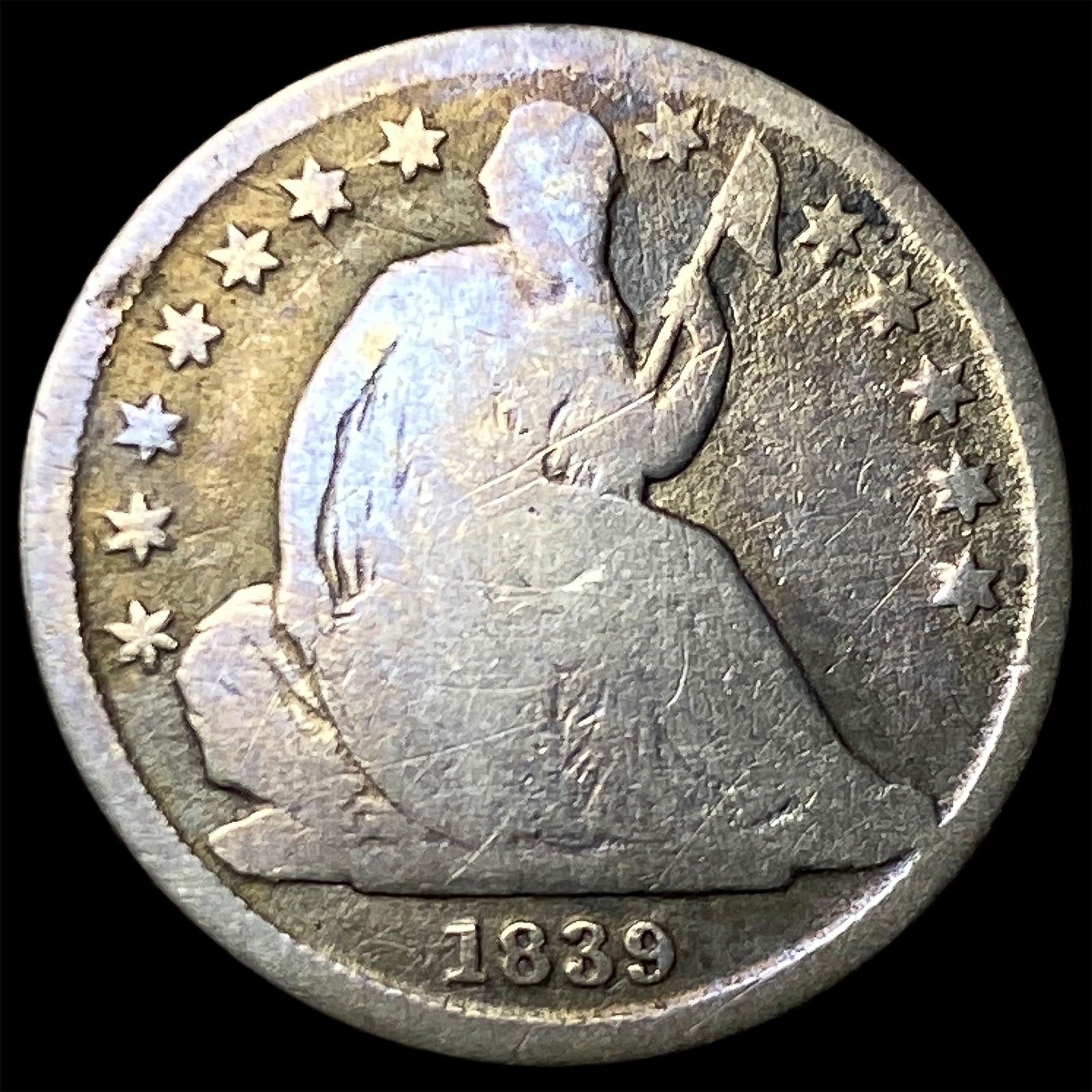 1839-O Silver Seated Liberty Dime NICELY CIRCULATED (1 of 2)