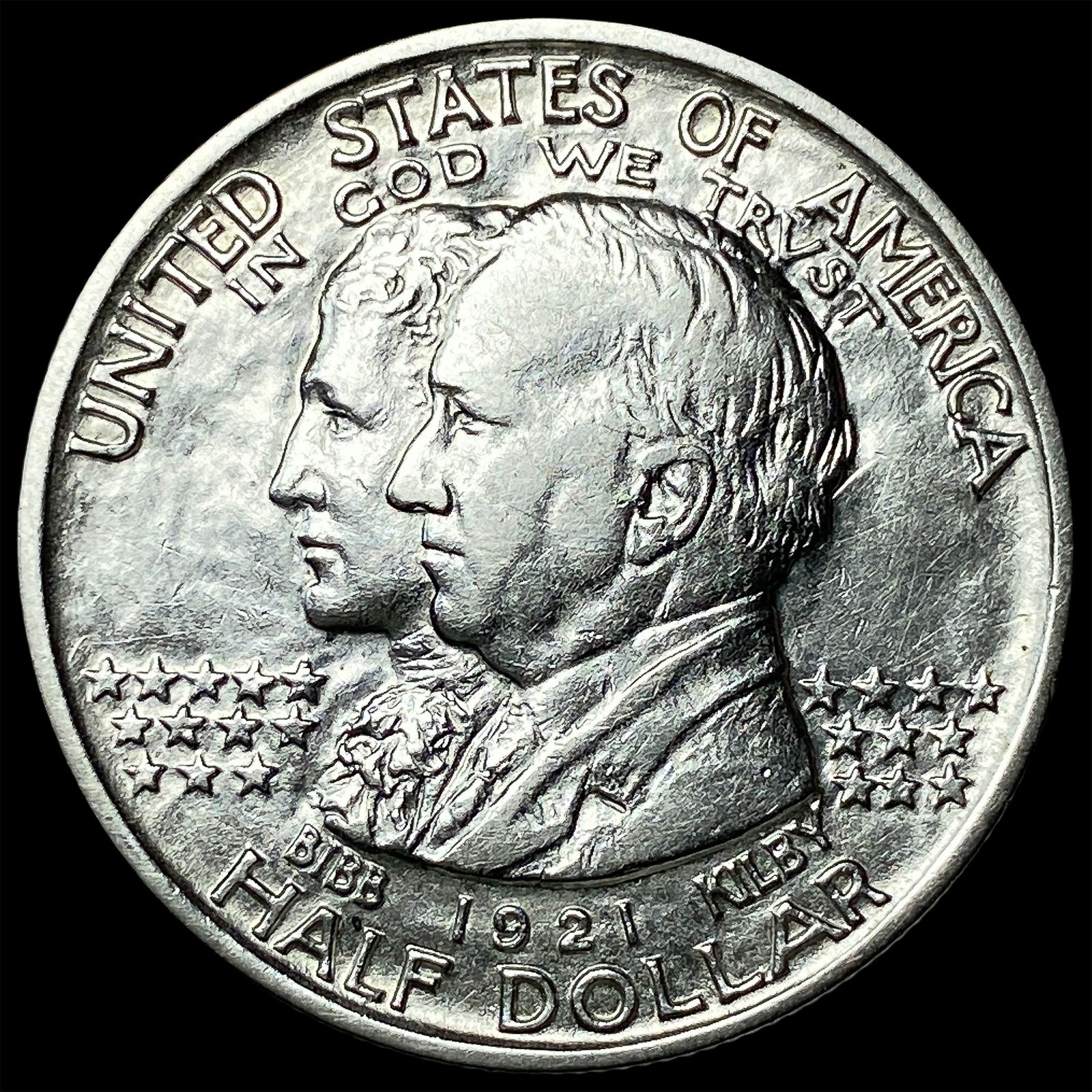 1921 Silver Half Dollar Alabama Centennial CLOSELY UNCIRCULATED: 1921 Silver Half Dollar Alabama Centennial CLOSELY UNCIRCULATED