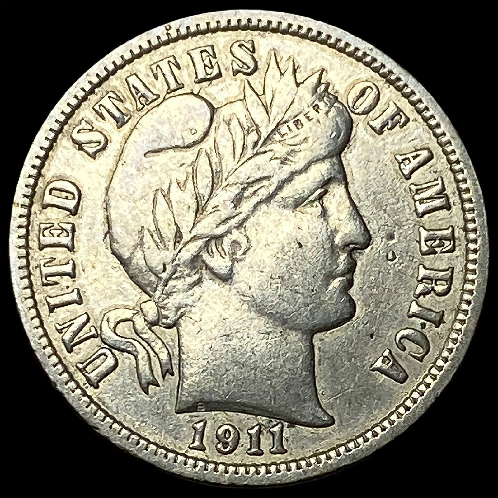 1911-D Silver Barber Dime NEARLY UNCIRCULATED: 1911-D Silver Barber Dime NEARLY UNCIRCULATED