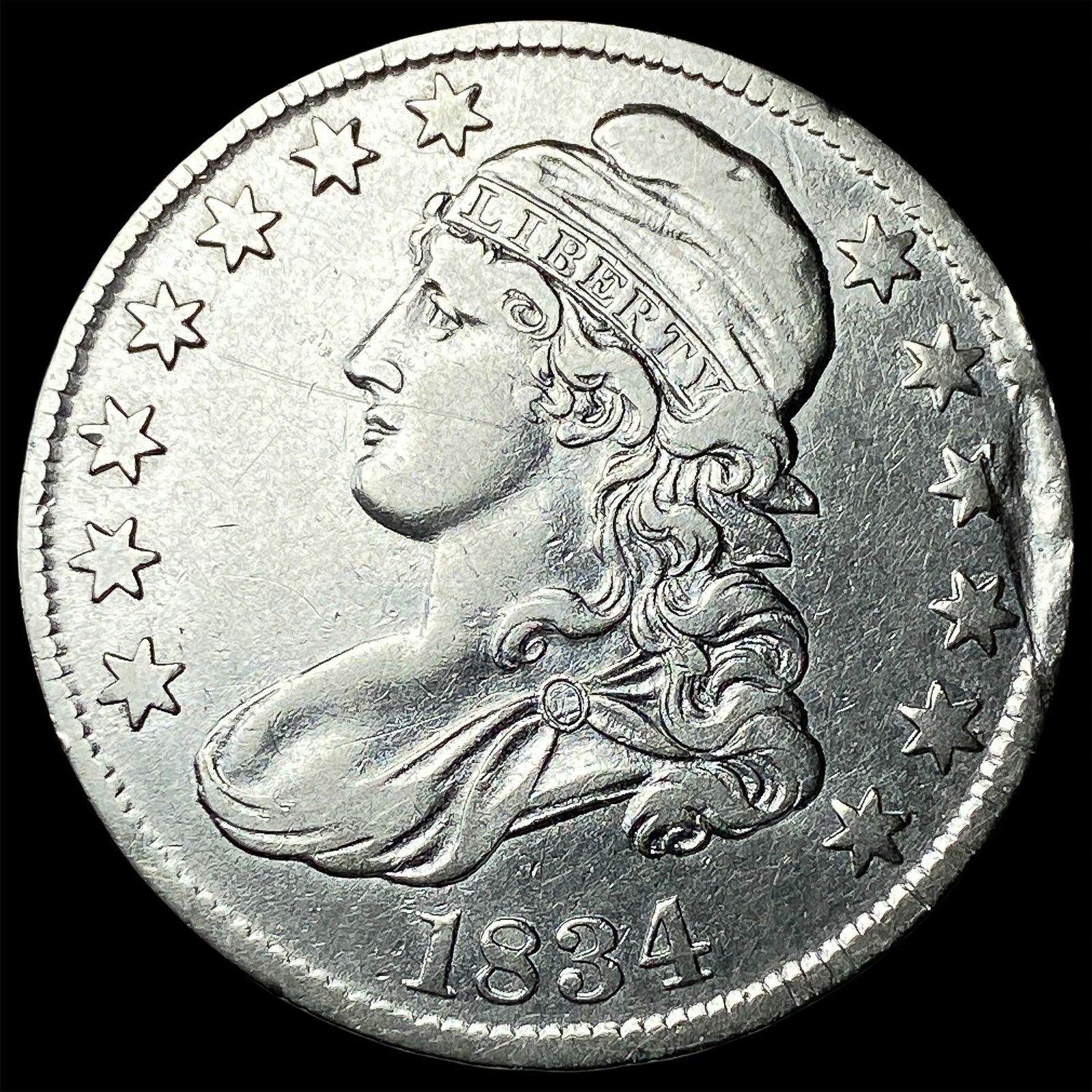 1834 Capped Bust Half Dollar NEARLY UNCIRCULATED (1 of 2)