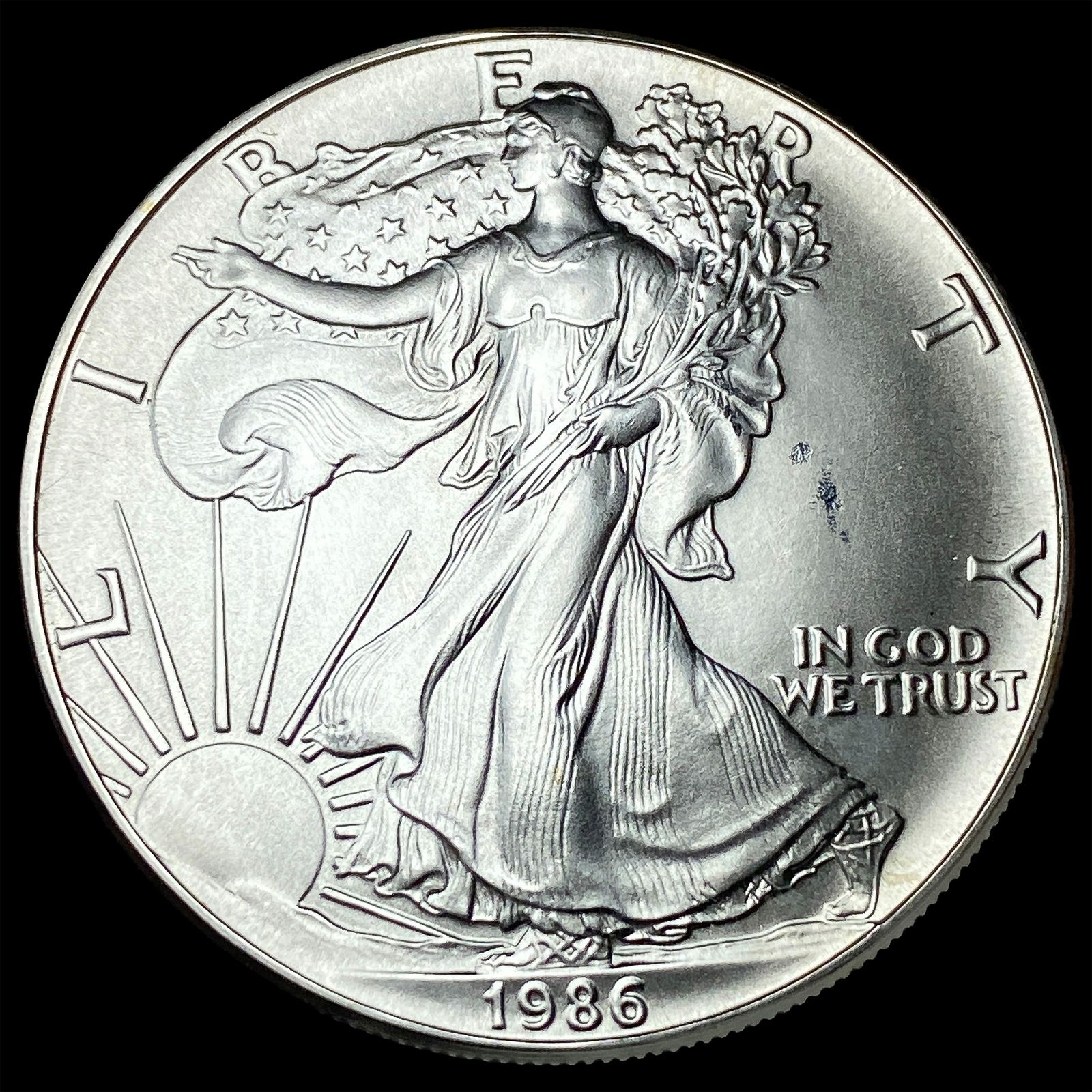 1986 1 oz Silver American Eagle $1 SUPERB GEM BU (1 of 2)