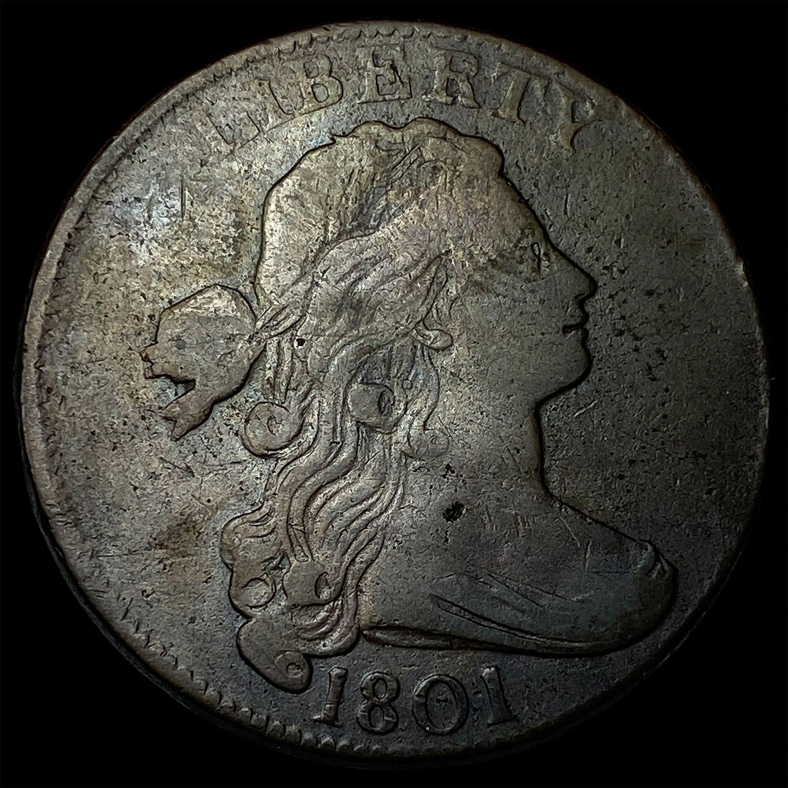 1801 Draped Bust Large Cent LIGHTLY CIRCULATED (1 of 2)