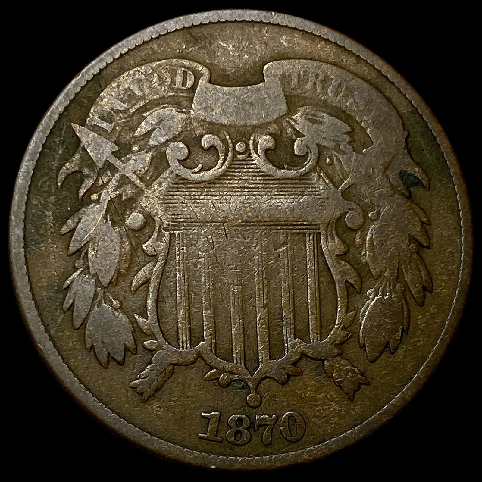 1870 Two-Cent Piece LIGHTLY CIRCULATED (1 of 2)