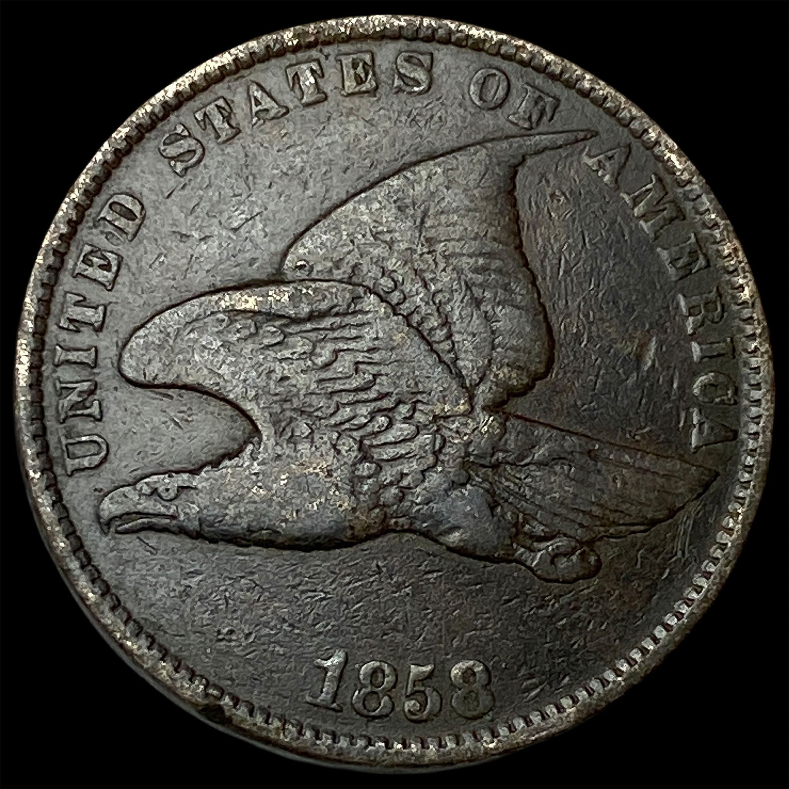 1858 Copper-Nickel Flying Eagle Cent HIGH GRADE: 1858 Copper-Nickel Flying Eagle Cent HIGH GRADE