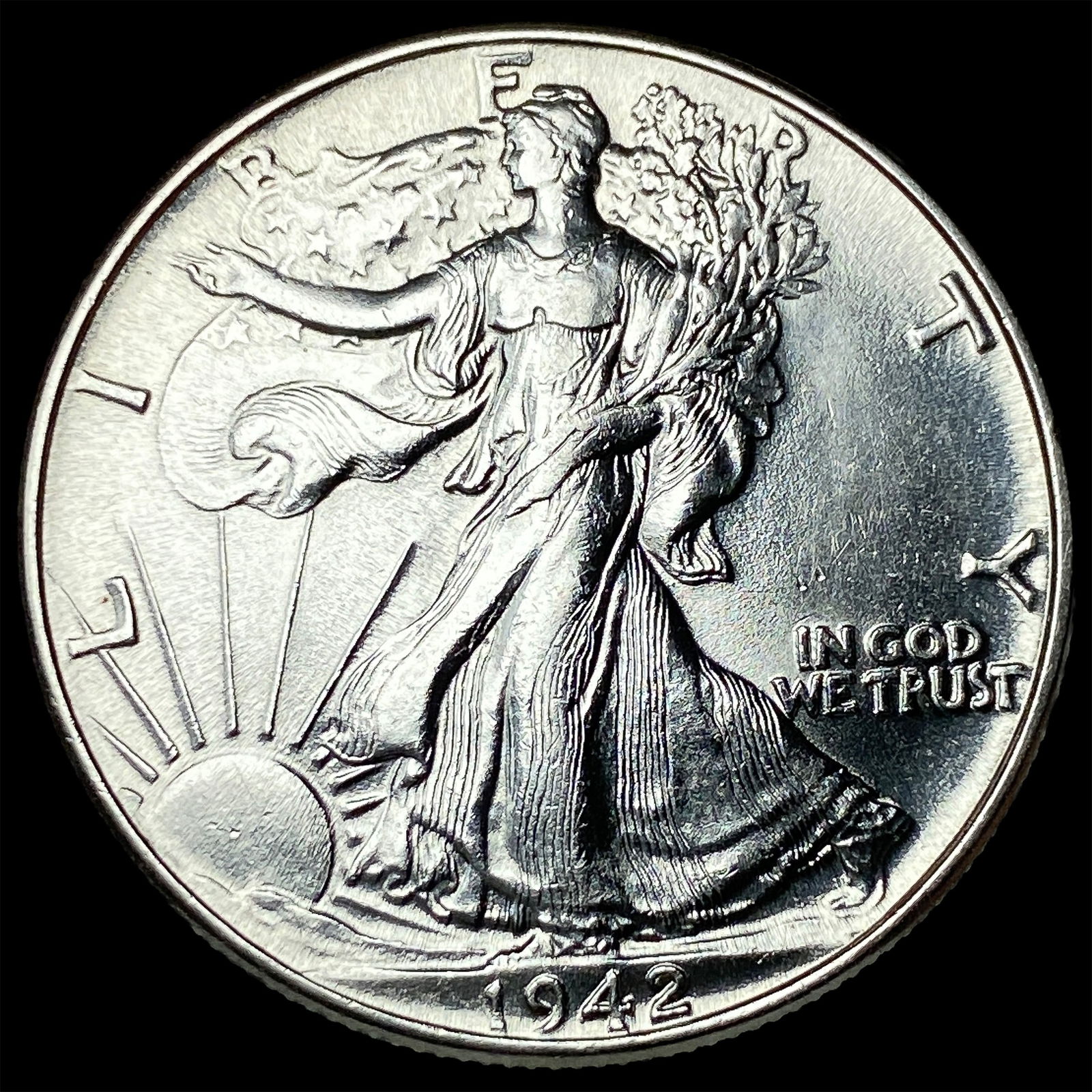 1942 Silver Half Dollar (Walking Liberty) UNCIRCULATED: 1942 Silver Half Dollar (Walking Liberty) UNCIRCULATED