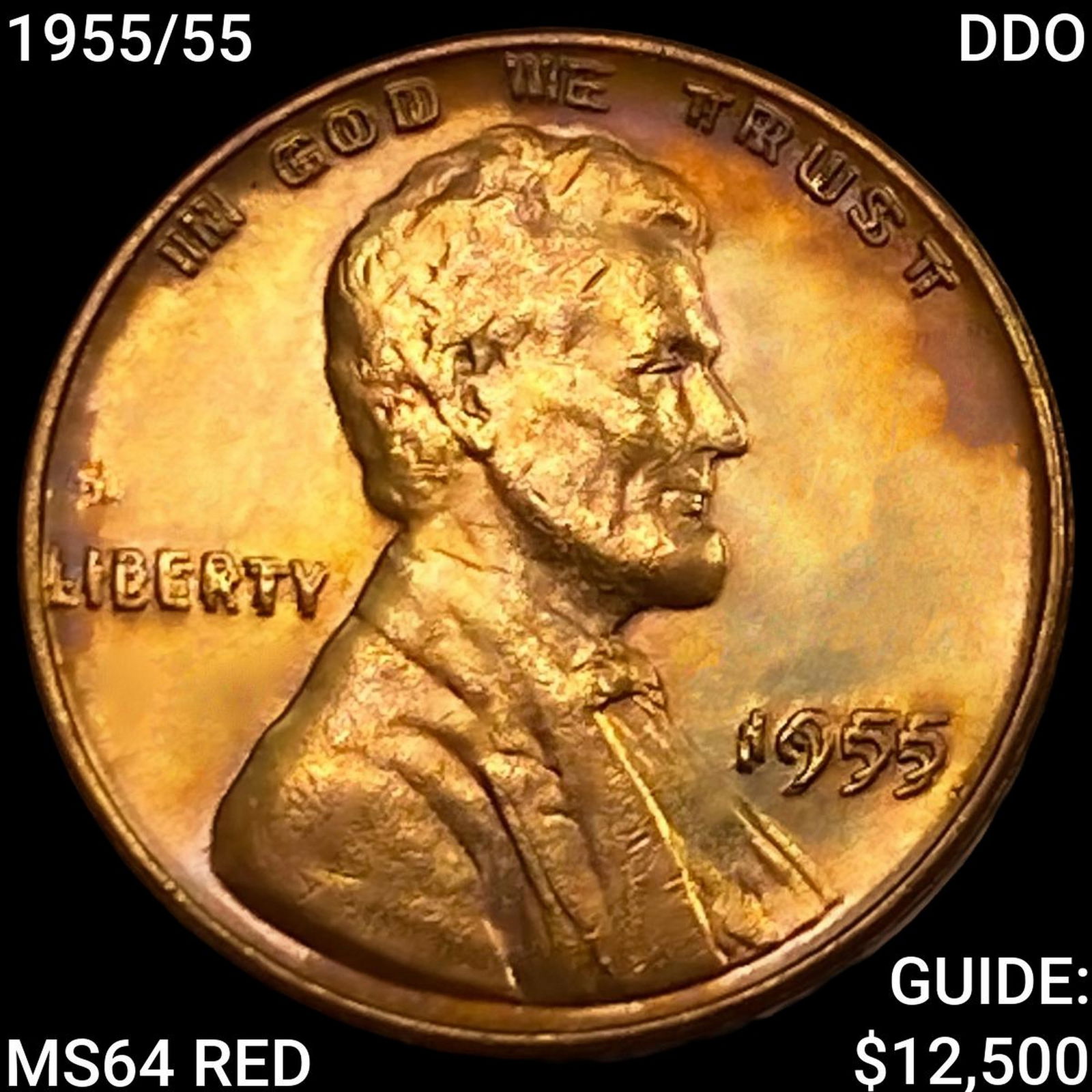 1955/55 DDO Wheat Cent CHOICE BU RD (1 of 2)
