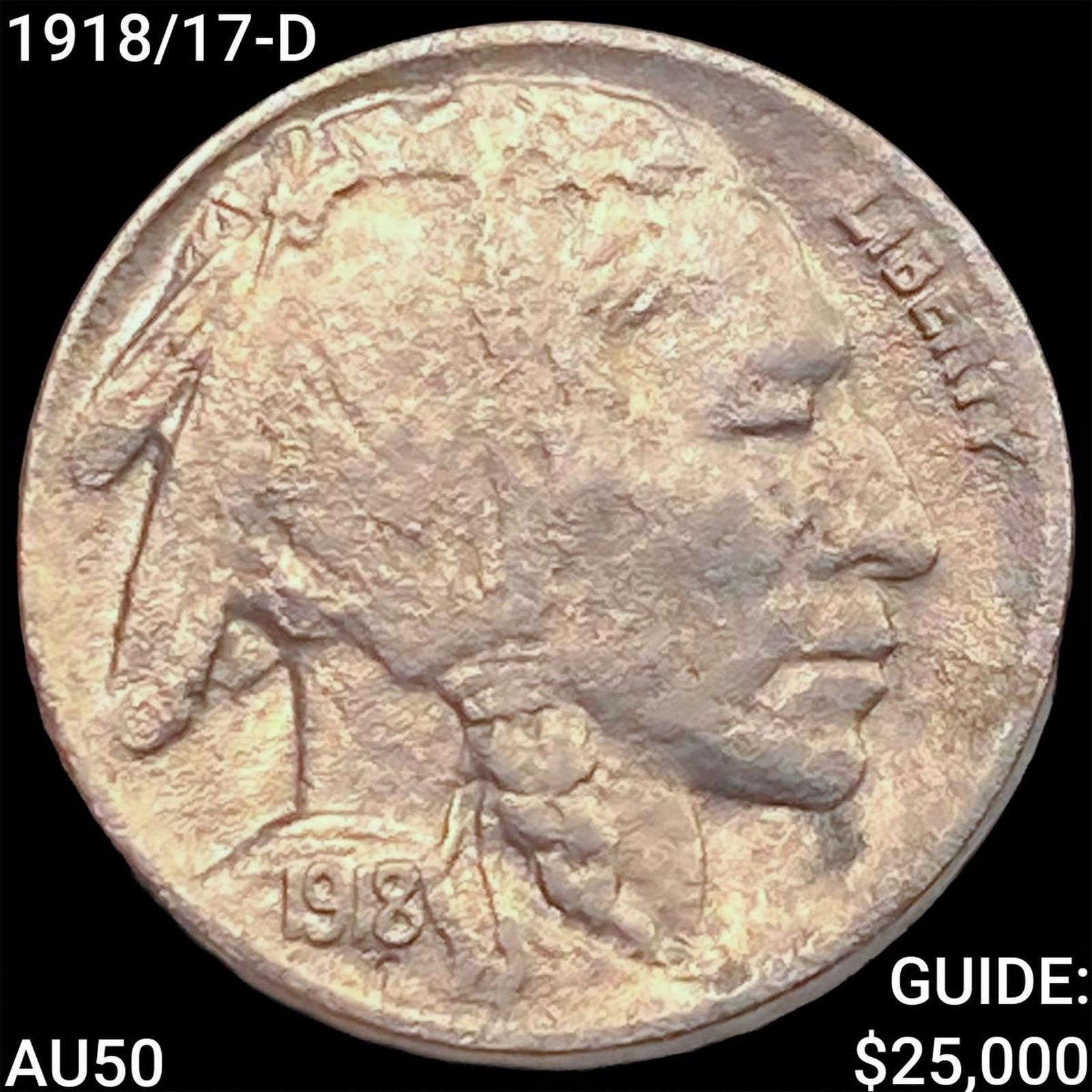 1918/17-D Buffalo Nickel CLOSELY UNCIRCULATED: 1918/17-D Buffalo Nickel CLOSELY UNCIRCULATED