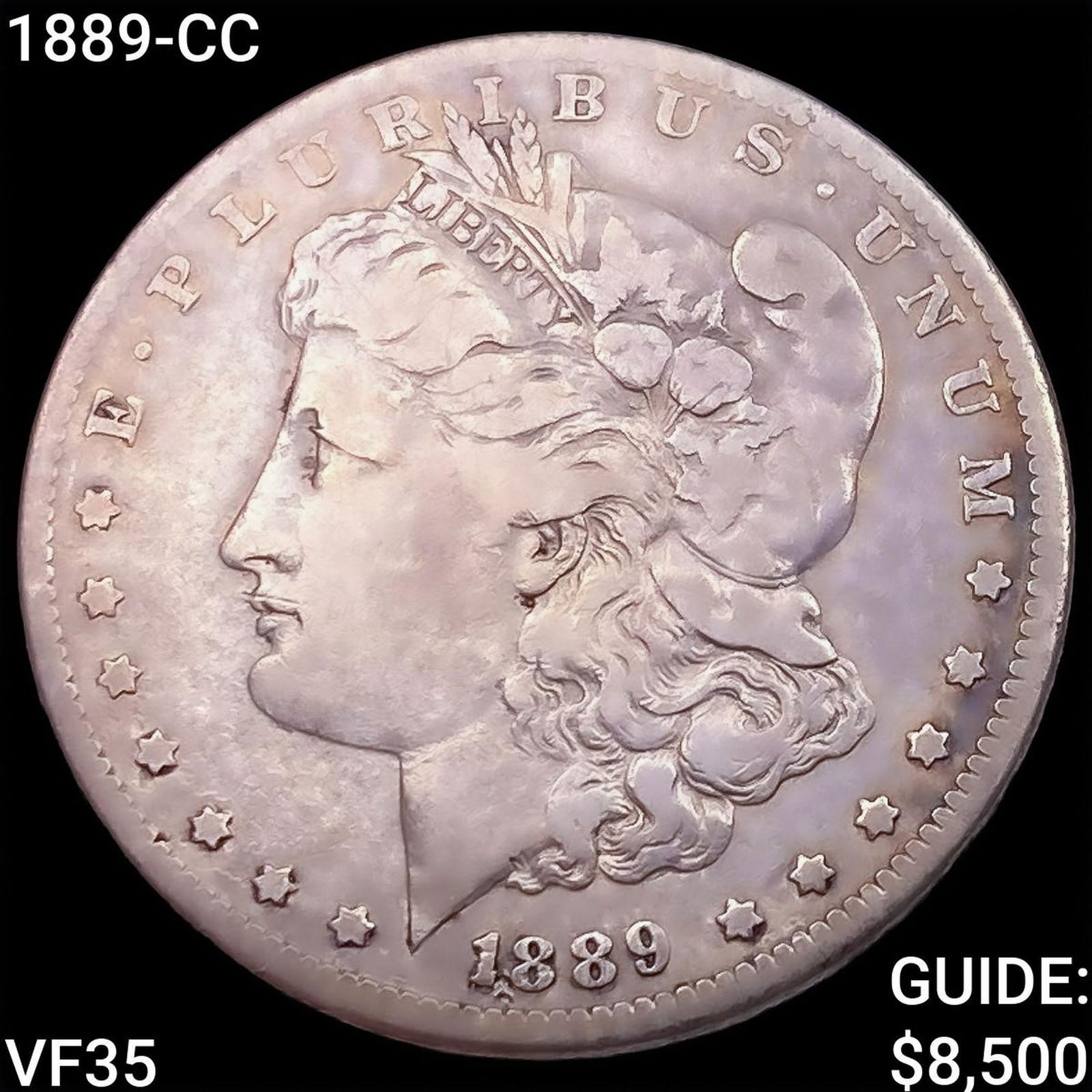 1889-CC Morgan Silver Dollar ABOUT UNCIRCULATED: 1889-CC Morgan Silver Dollar ABOUT UNCIRCULATED