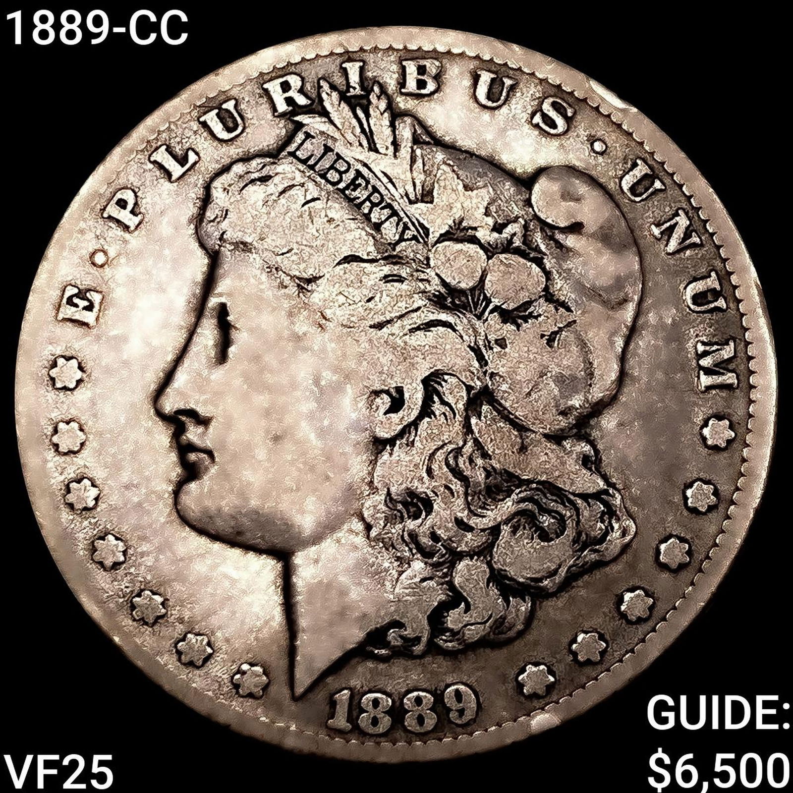 1889-CC Morgan Silver Dollar LIGHTLY CIRCULATED: 1889-CC Morgan Silver Dollar LIGHTLY CIRCULATED