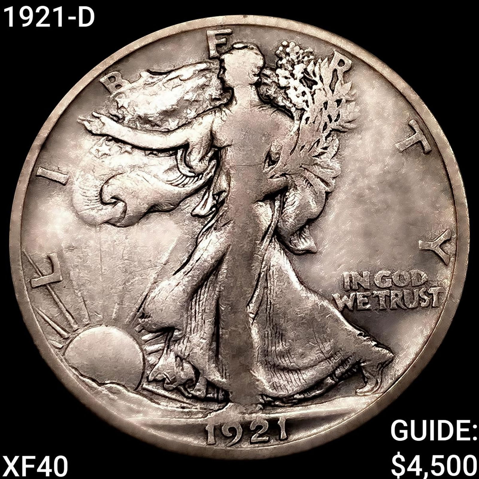 1921-D Walking Liberty Half Dollar NEARLY UNCIRCULATED (1 of 2)