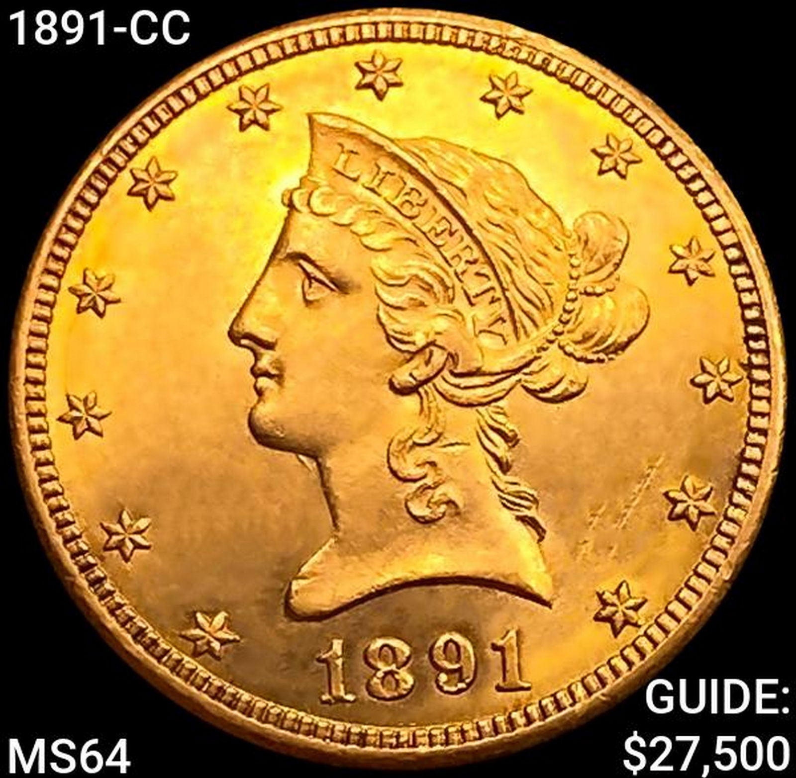 1891-CC $10 Gold Eagle CHOICE BU (1 of 2)