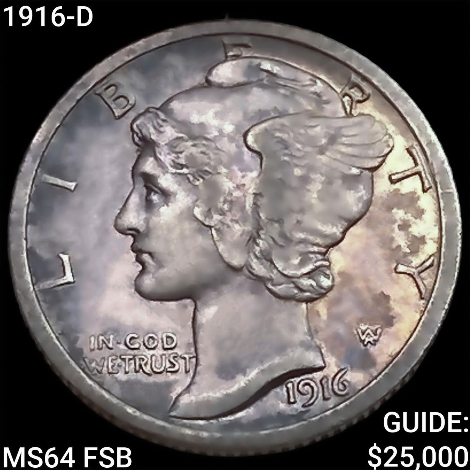 1916-D Mercury Dime CHOICE BU FSB (1 of 2)