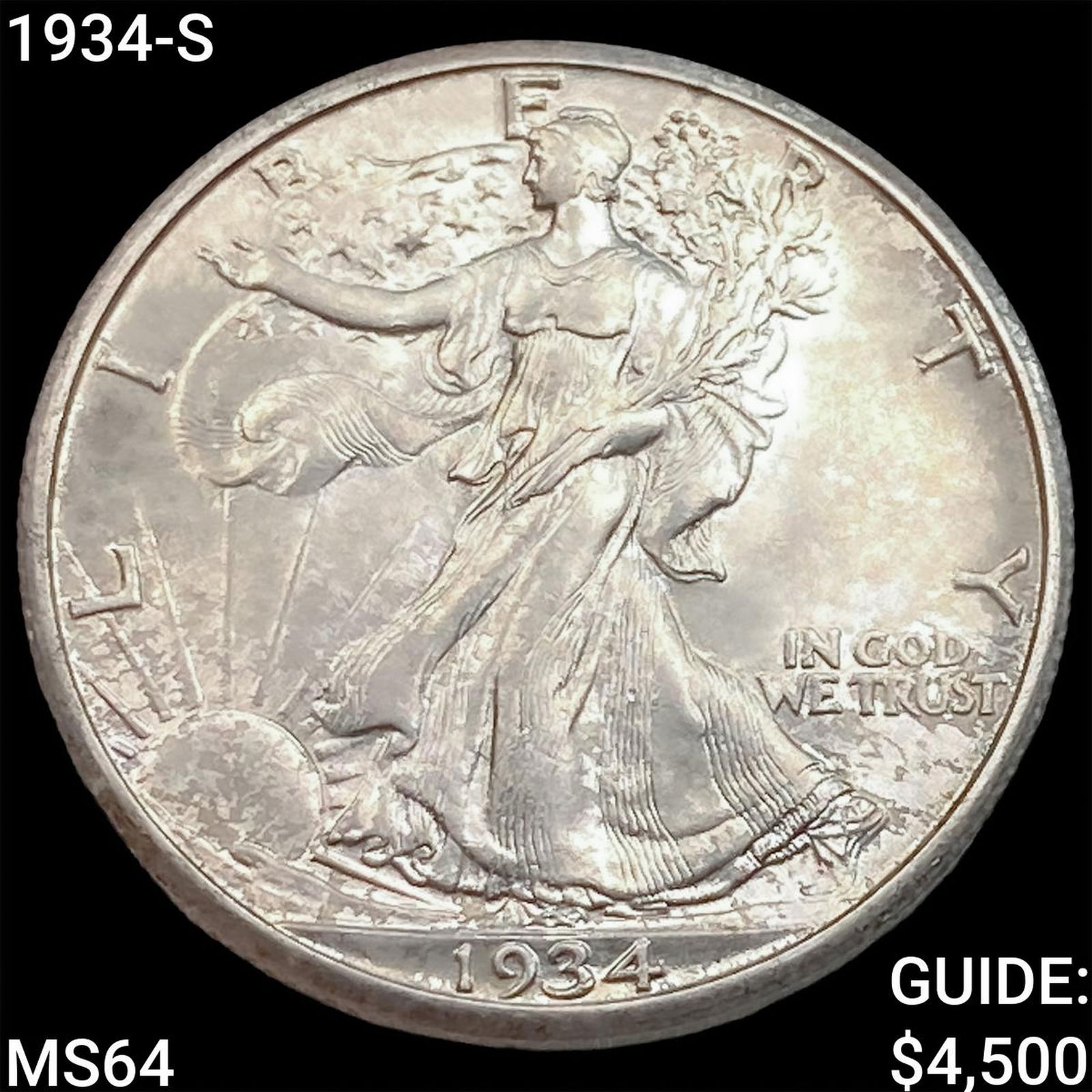 1934-S Walking Liberty Half Dollar CHOICE BU (1 of 2)