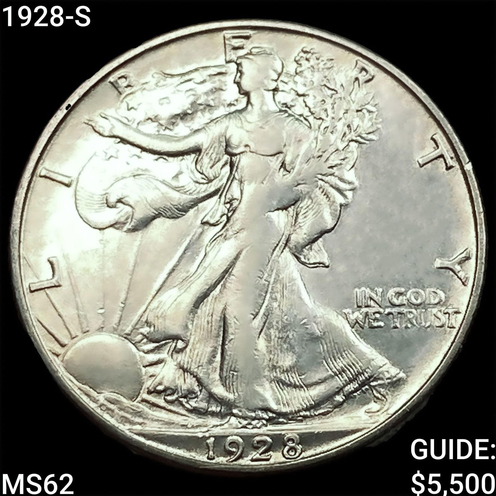 1928-S Walking Liberty Half Dollar UNCIRCULATED (1 of 2)