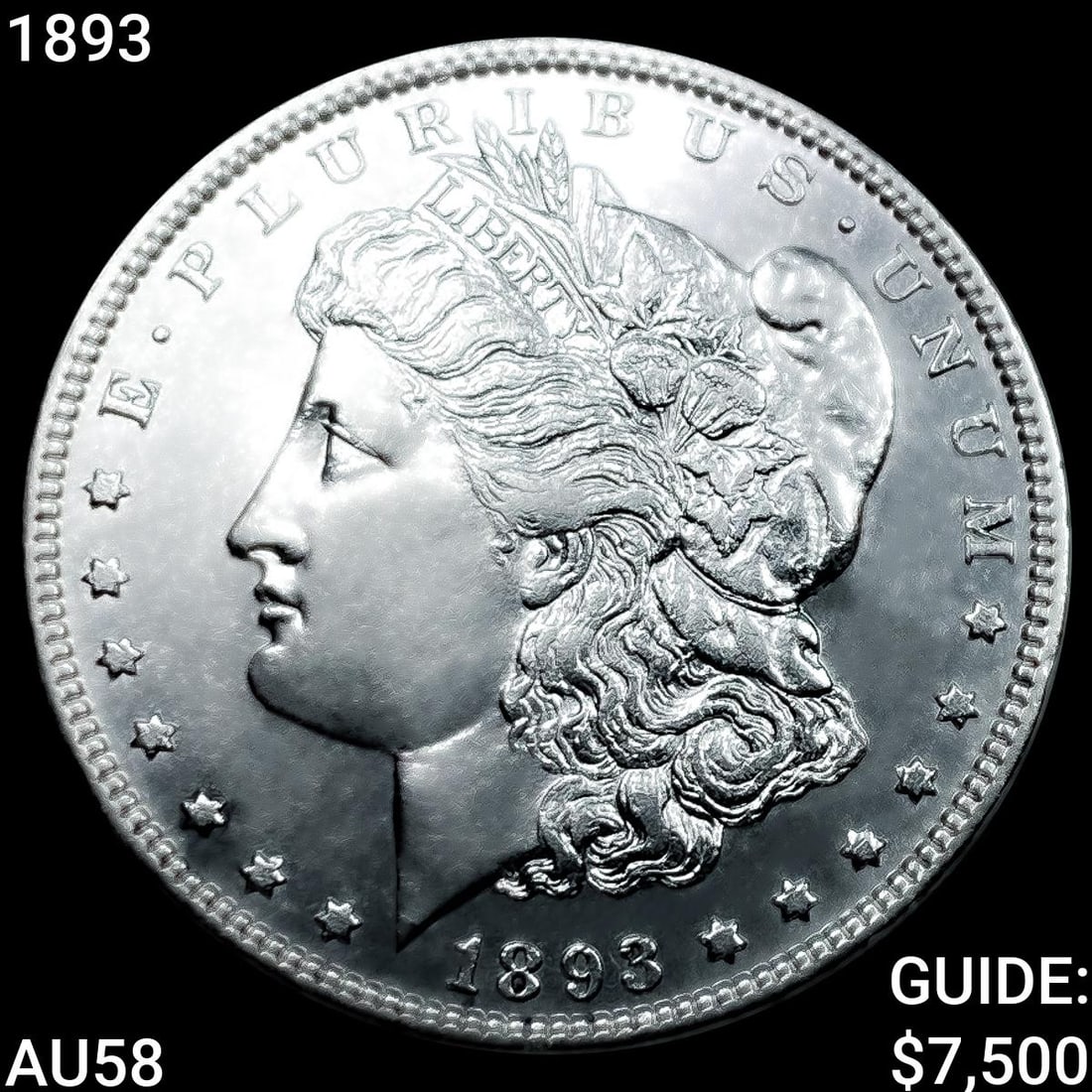 1893 Morgan Silver Dollar CHOICE AU (1 of 2)