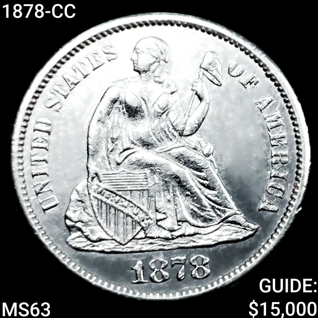 1878-CC Seated Liberty Dime CHOICE BU (1 of 2)