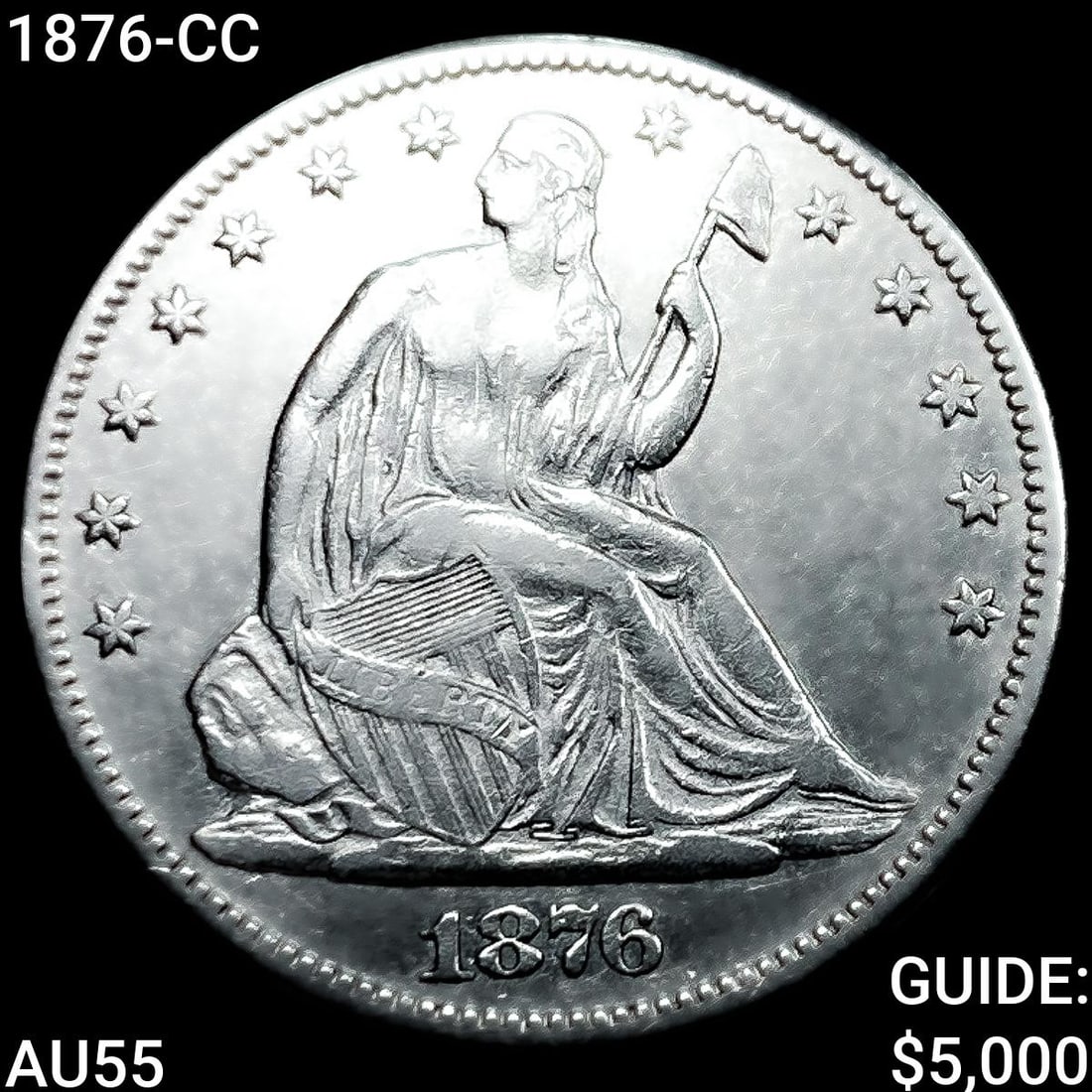 1876-CC Seated Liberty Half Dollar HIGH GRADE: 1876-CC Seated Liberty Half Dollar HIGH GRADE