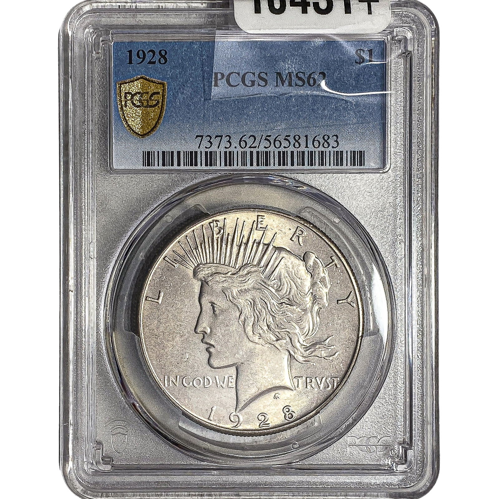 1928 Silver Peace Dollar PCGS MS62: 1928 Silver Peace Dollar PCGS MS62