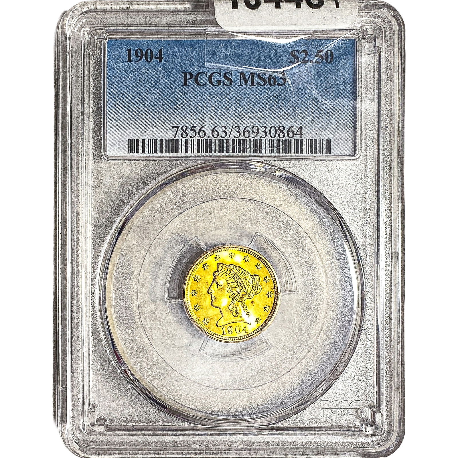 1904 $2.50 Gold Quarter Eagle PCGS MS63: 1904 $2.50 Gold Quarter Eagle PCGS MS63