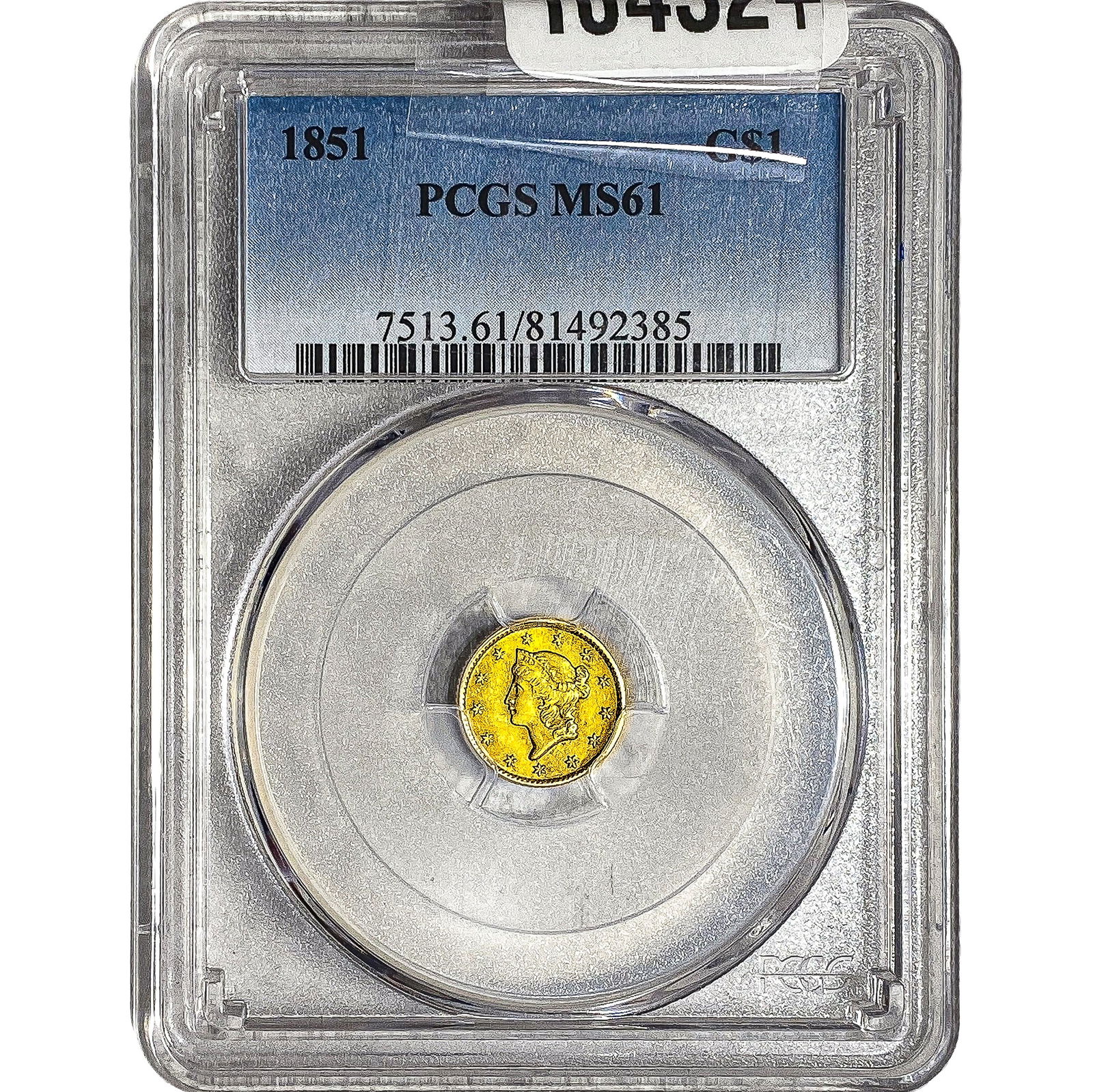 1851 Rare Gold Dollar PCGS MS61 (1 of 2)