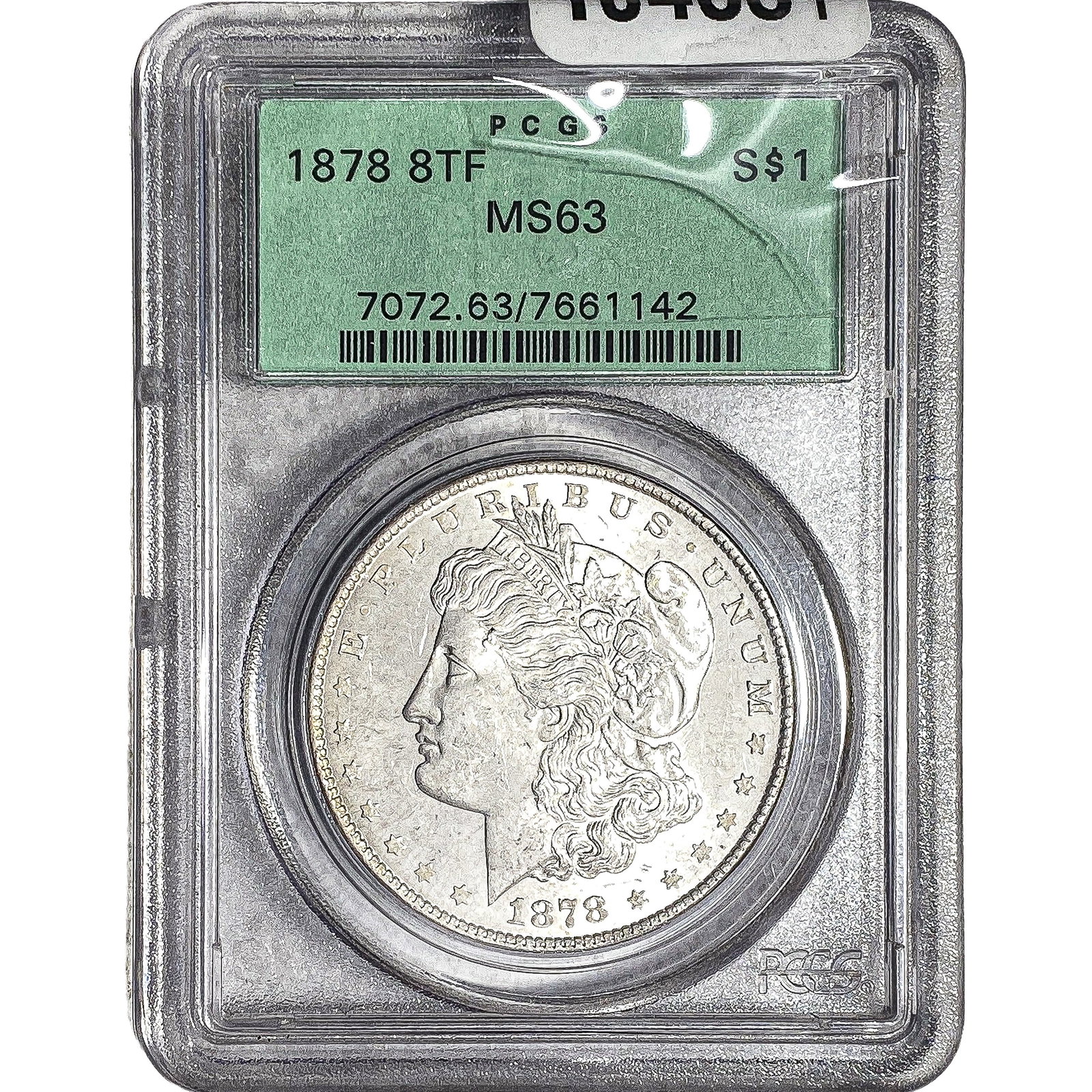1878 8TF Morgan Silver Dollar PCGS MS63: 1878 8TF Morgan Silver Dollar PCGS MS63