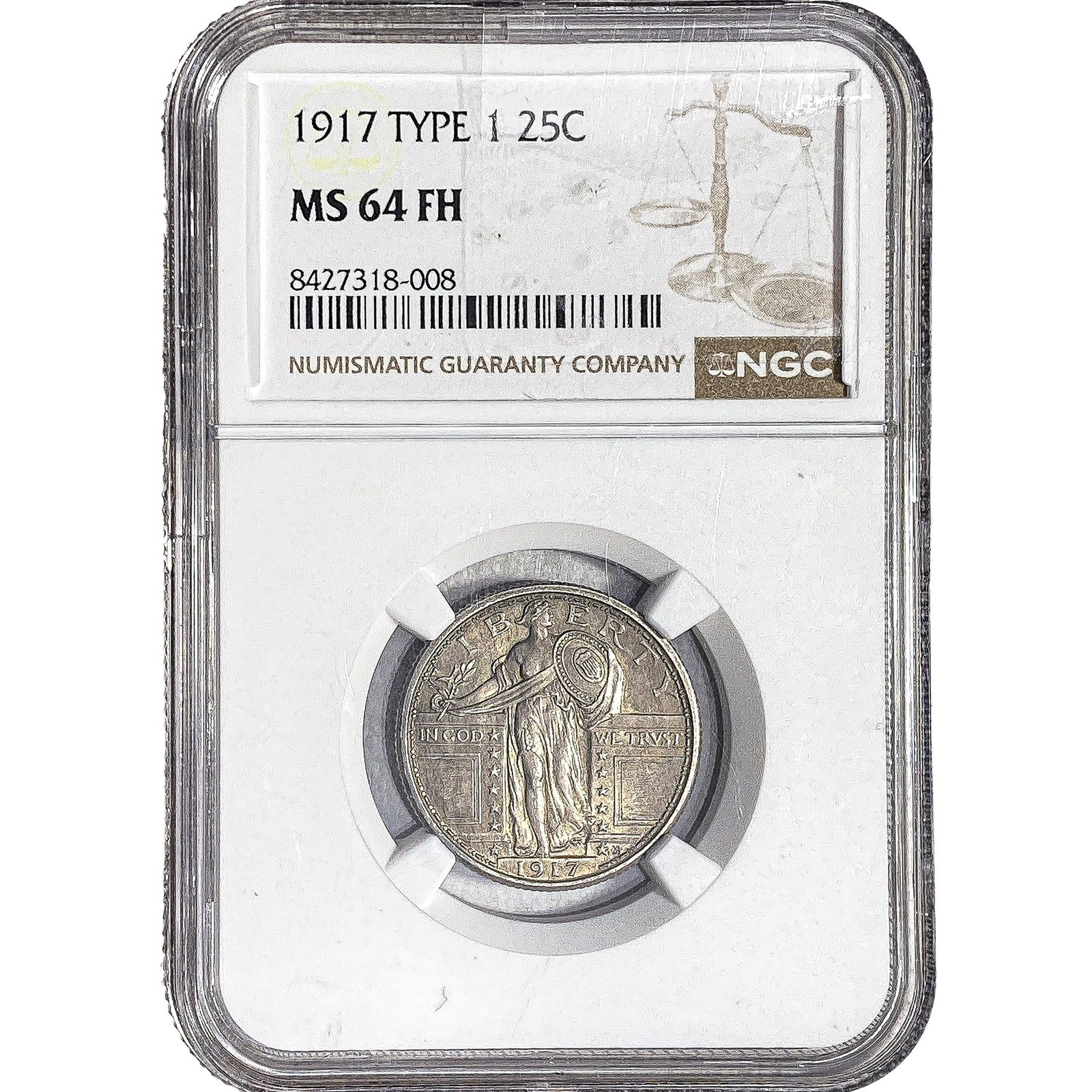 1917 Standing Liberty Quarter NGC MS64 FH Type 1 (1 of 2)
