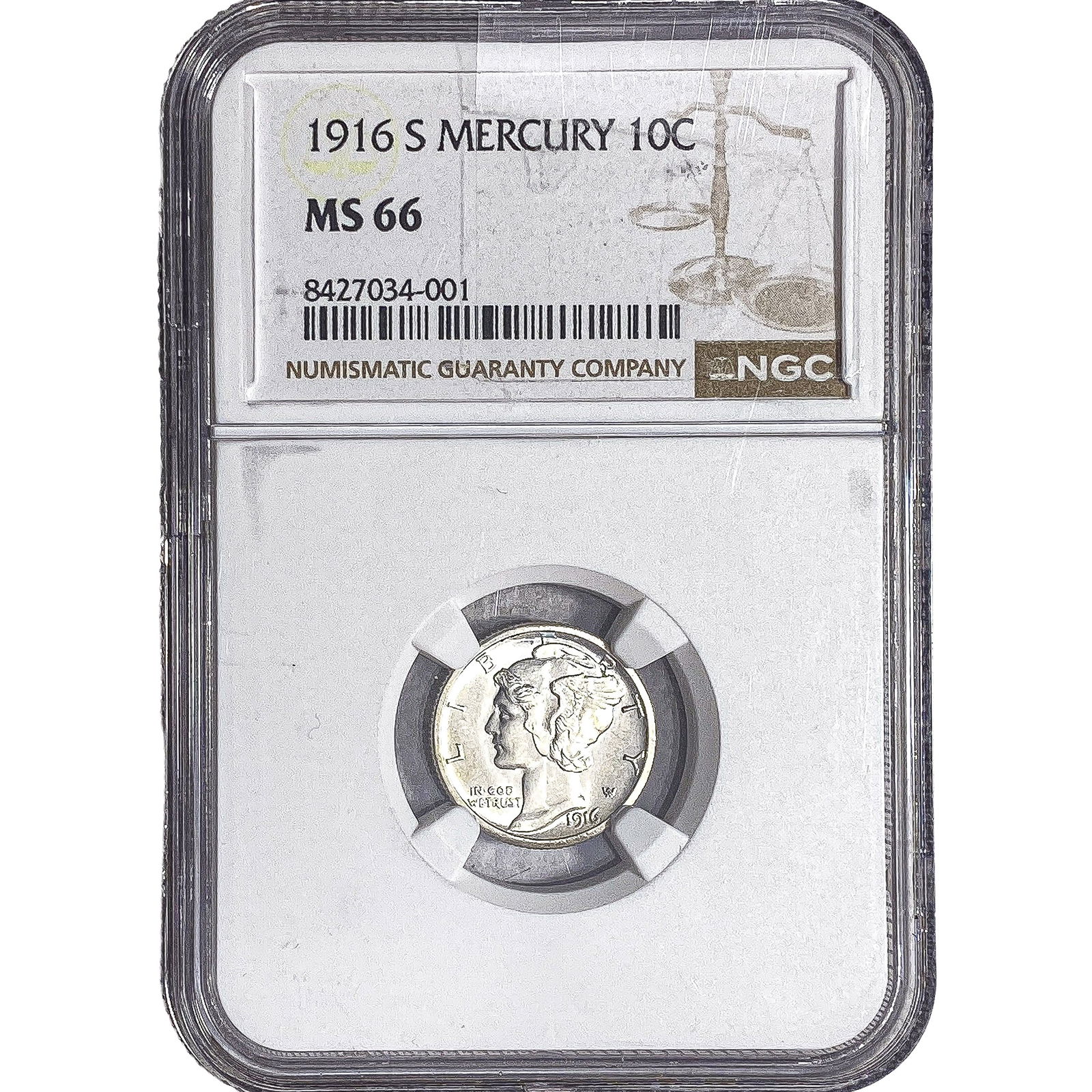 1916-S Mercury Silver Dime NGC MS66 (1 of 2)