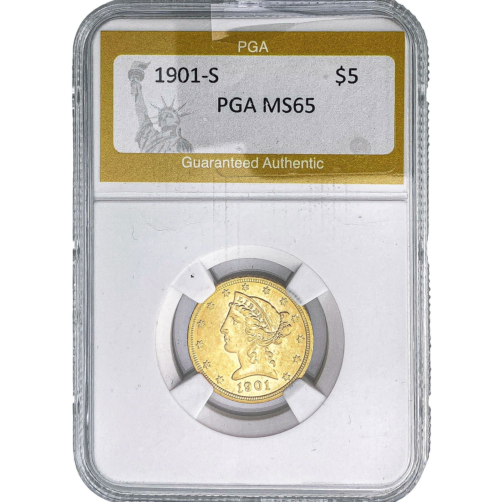 1901-S $5 Gold Half Eagle PGA MS65 (1 of 2)