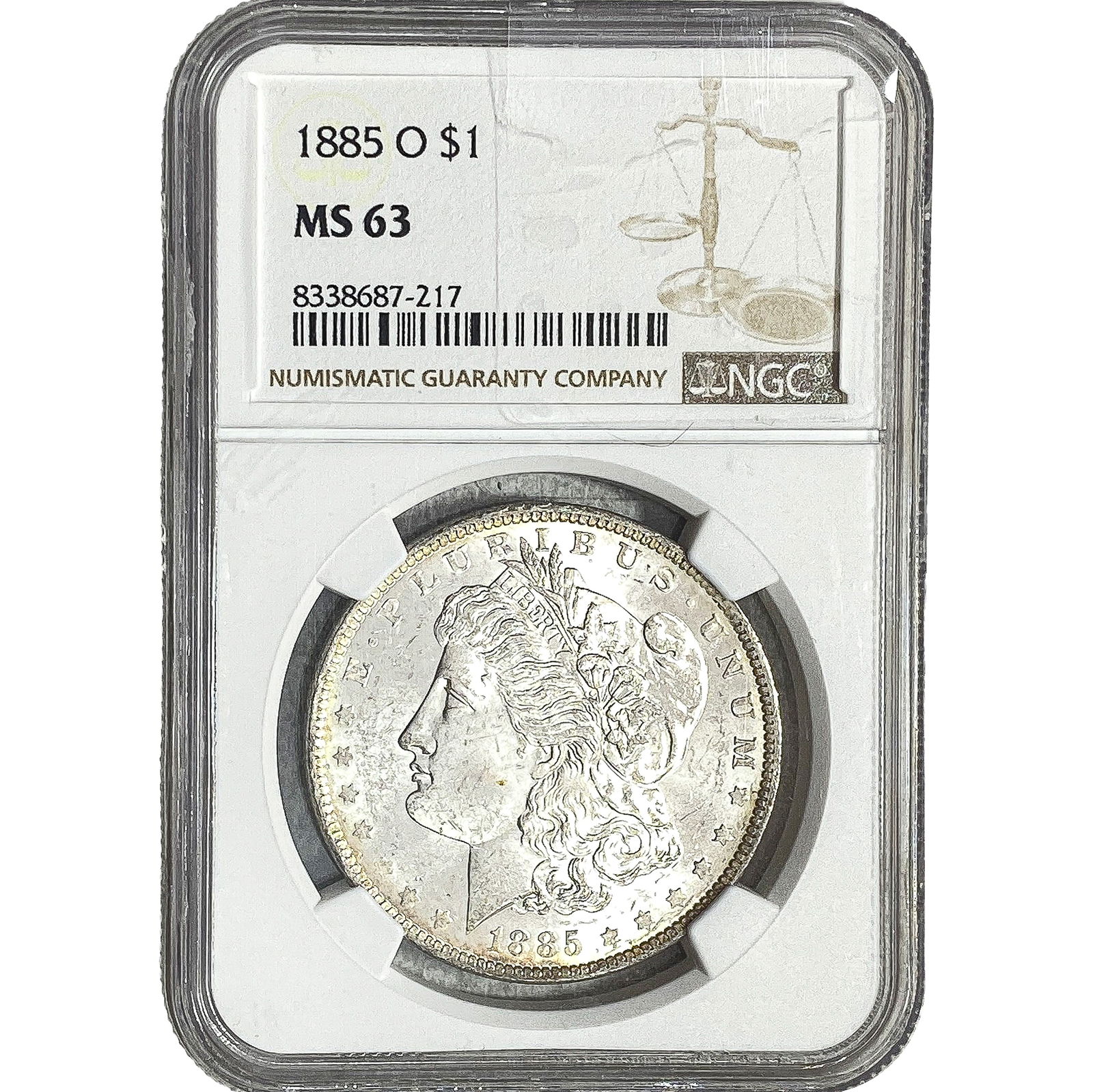 1885-O Morgan Silver Dollar NGC MS63 (1 of 2)