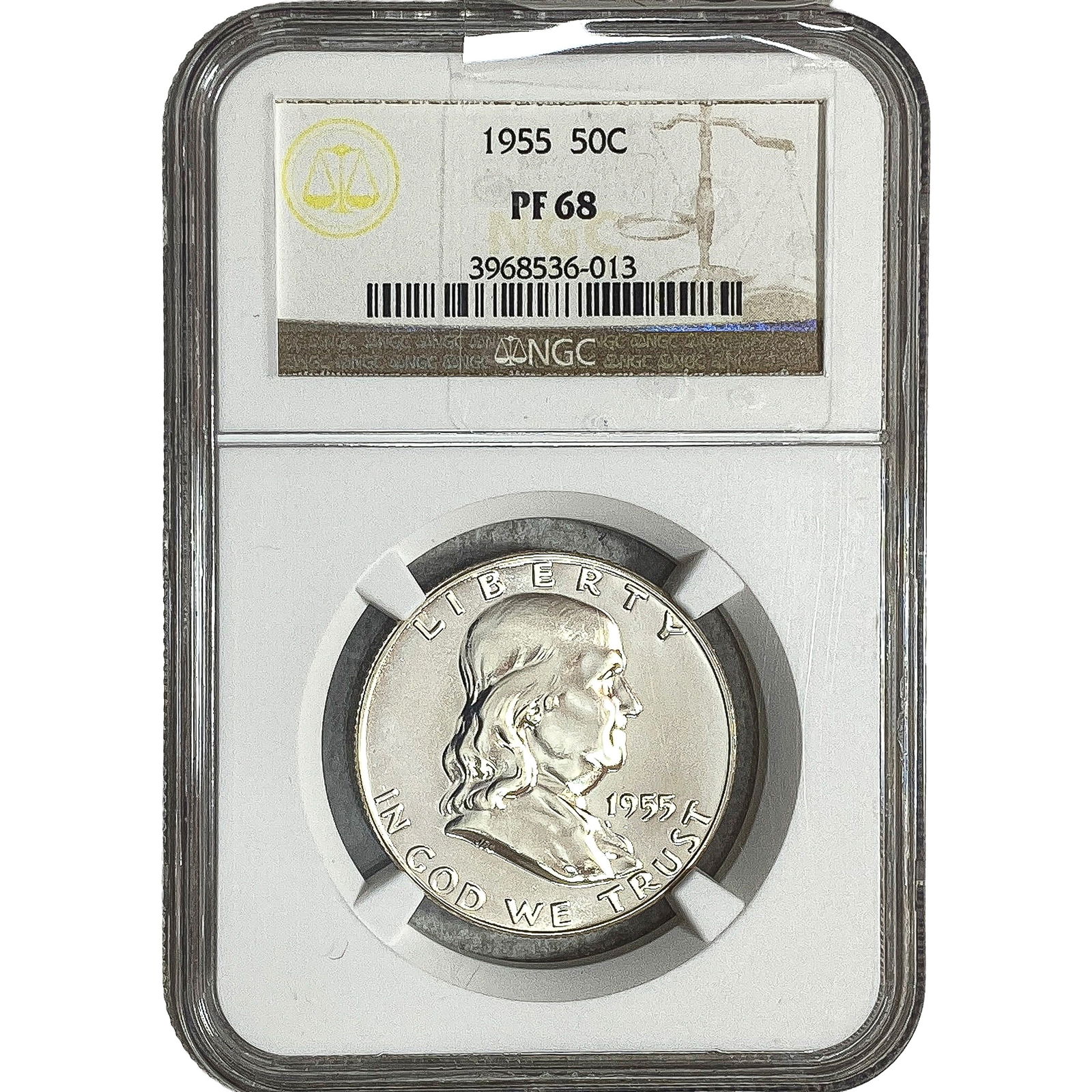 1955 Franklin Half Dollar NGC PF68 (1 of 2)