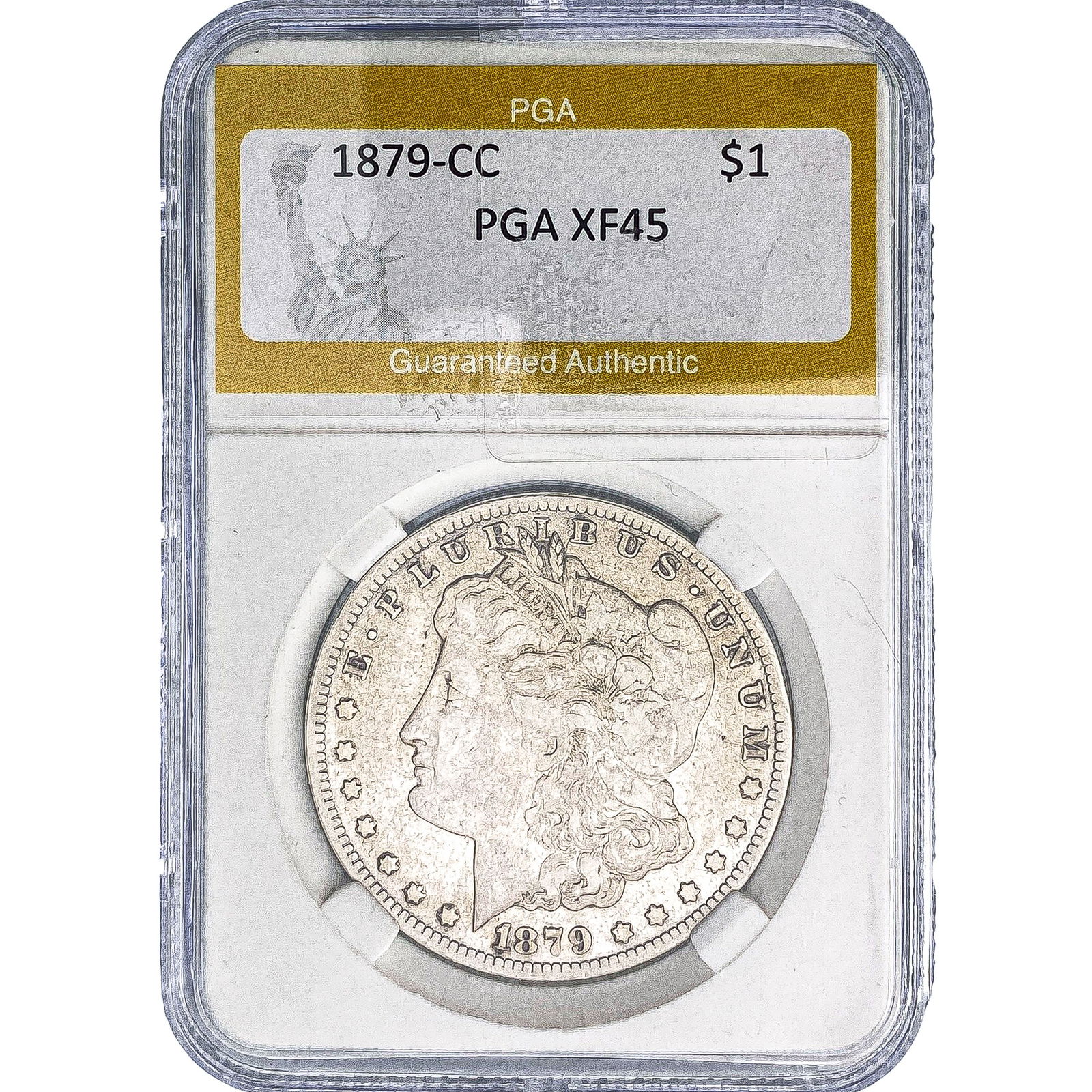1879-CC Morgan Silver Dollar PGA XF45: 1879-CC Morgan Silver Dollar PGA XF45