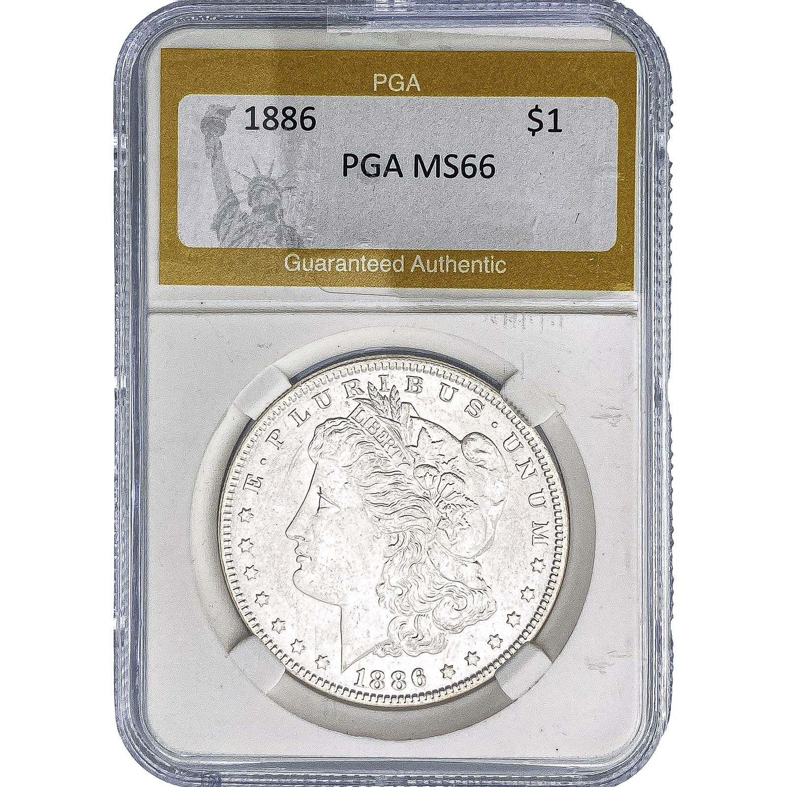 1886 Morgan Silver Dollar PGA MS66: 1886 Morgan Silver Dollar PGA MS66