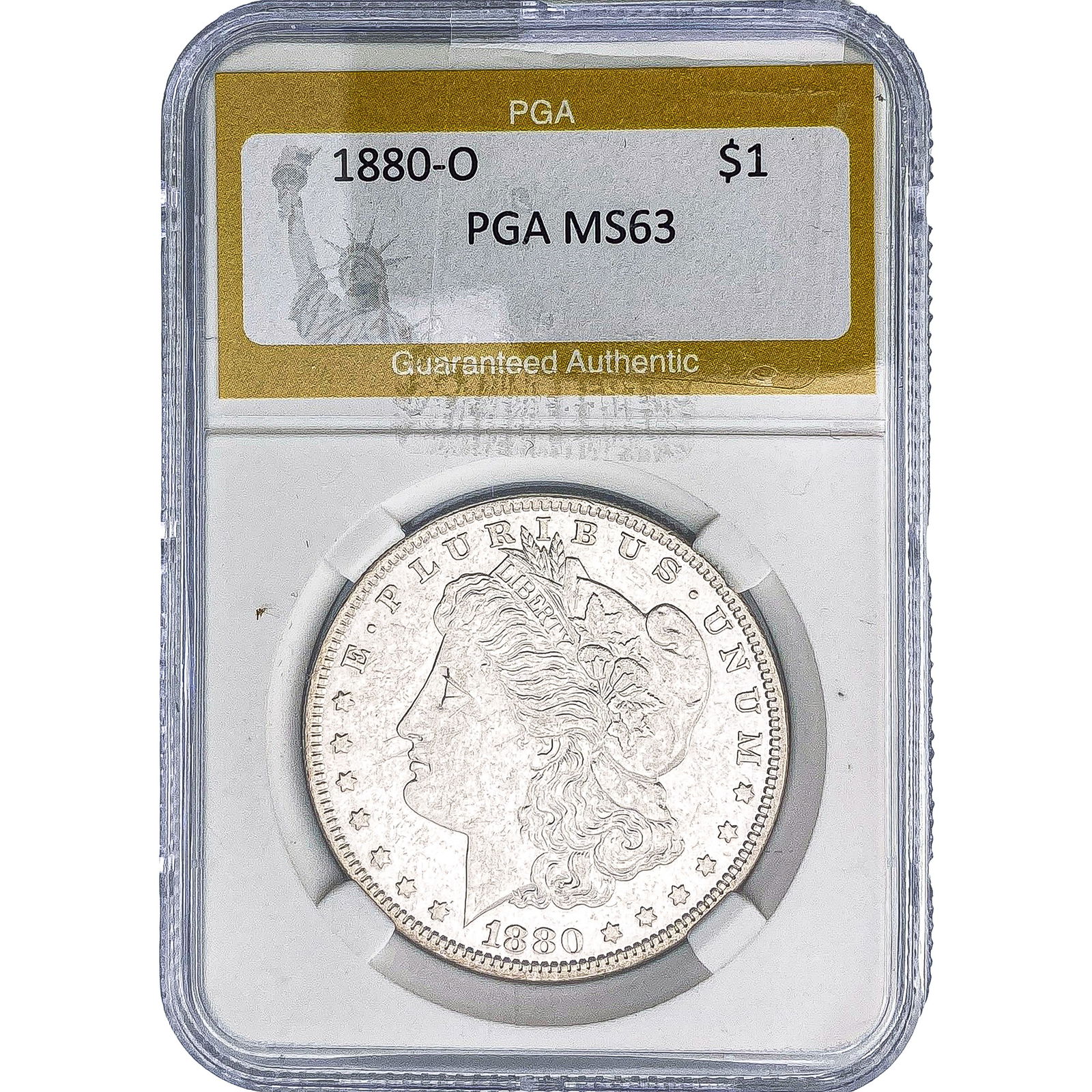 1880-O Morgan Silver Dollar PGA MS63 (1 of 2)
