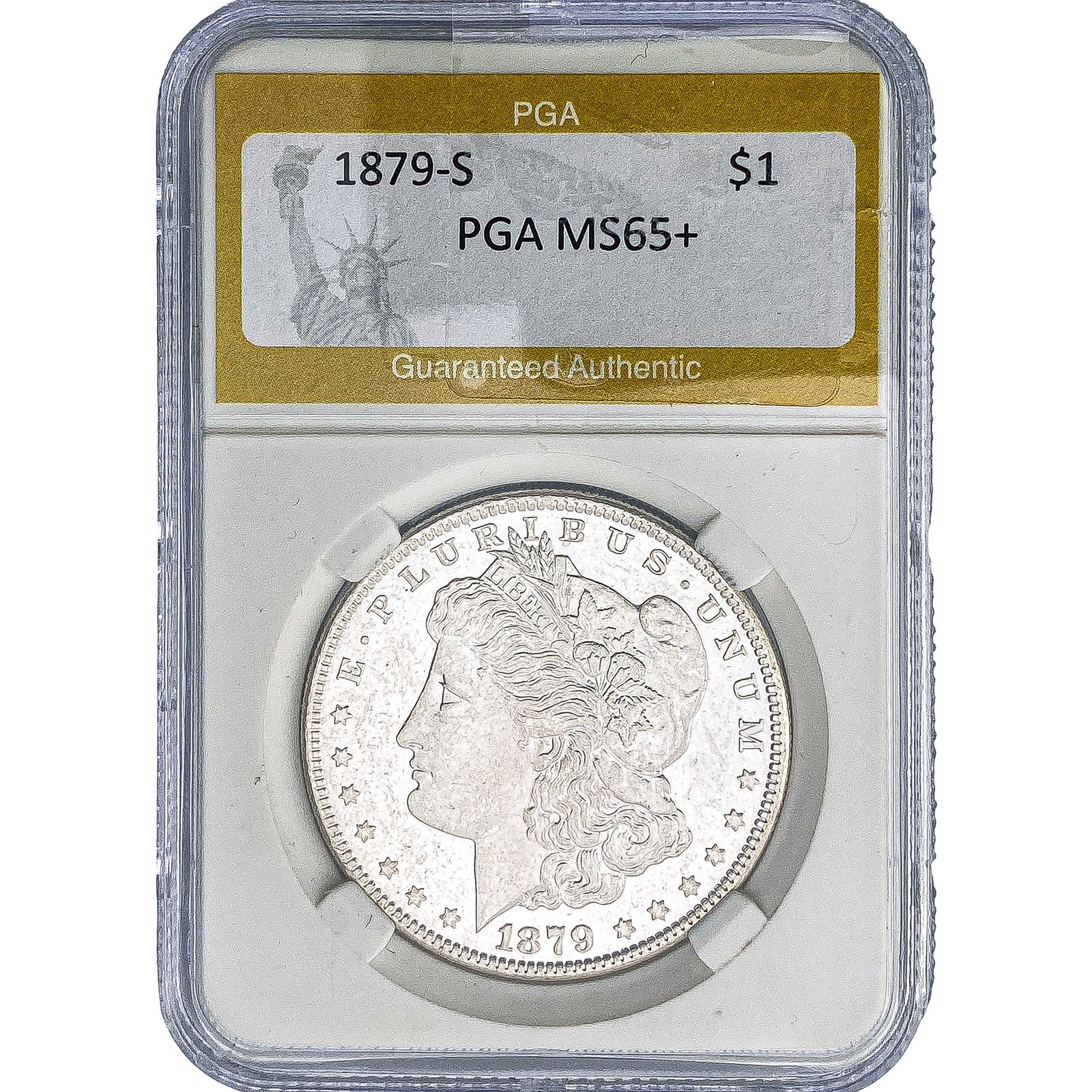 1879-S Morgan Silver Dollar PGA MS65+: 1879-S Morgan Silver Dollar PGA MS65+