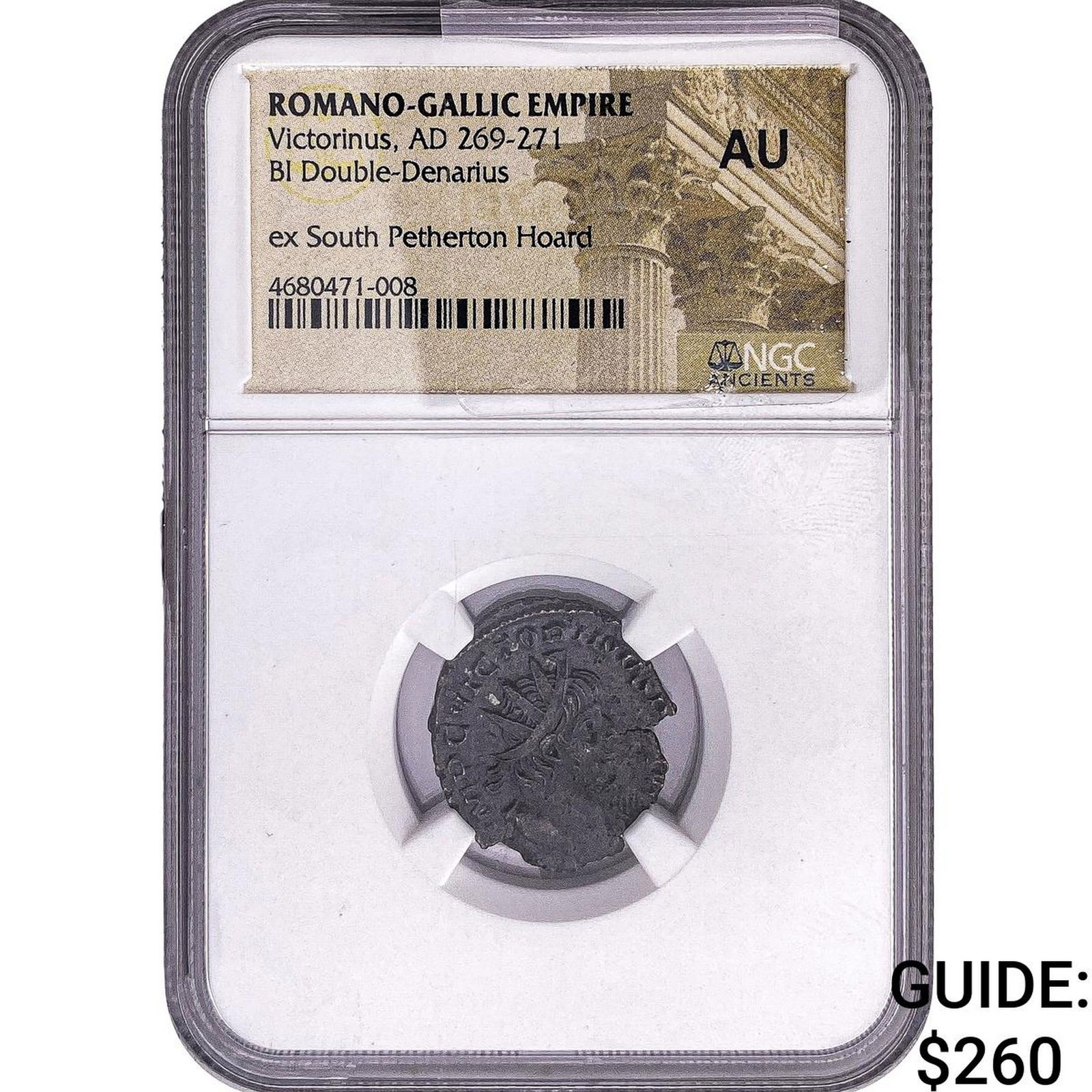 Gallic Empire Victorinus 269-271 AD Bi Antoninianus NGC AU: Gallic Empire Victorinus 269-271 AD Bi Antoninianus NGC AU