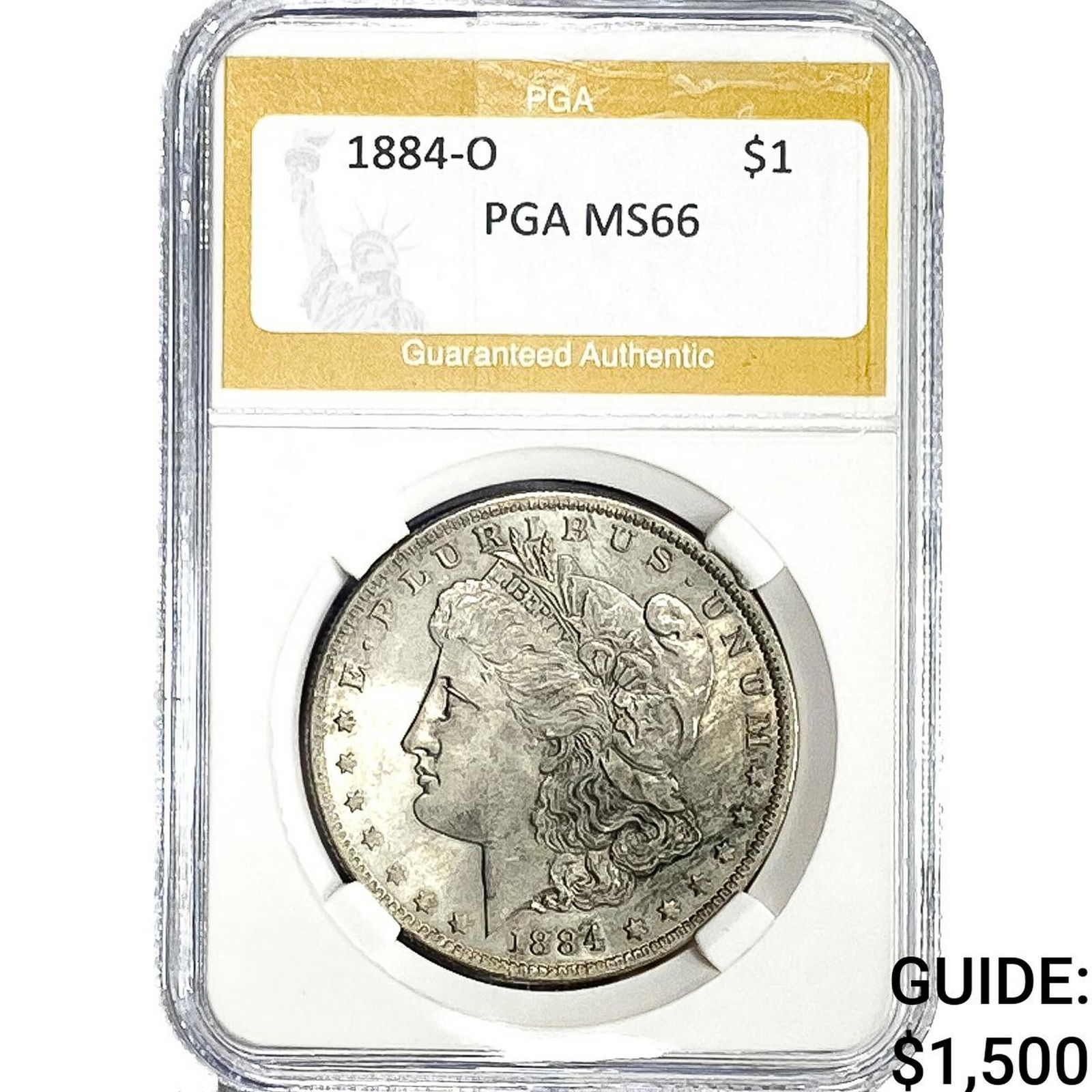 1881-S Morgan Silver Dollar PGA MS66: 1881-S Morgan Silver Dollar PGA MS66