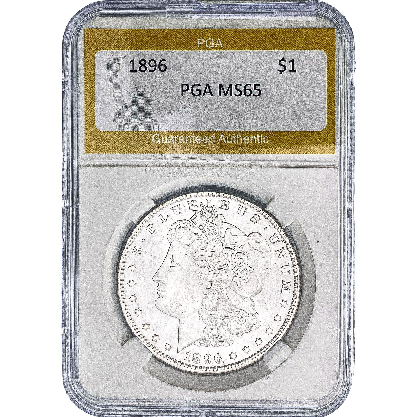 1896 Morgan Silver Dollar PGA MS65: 1896 Morgan Silver Dollar PGA MS65