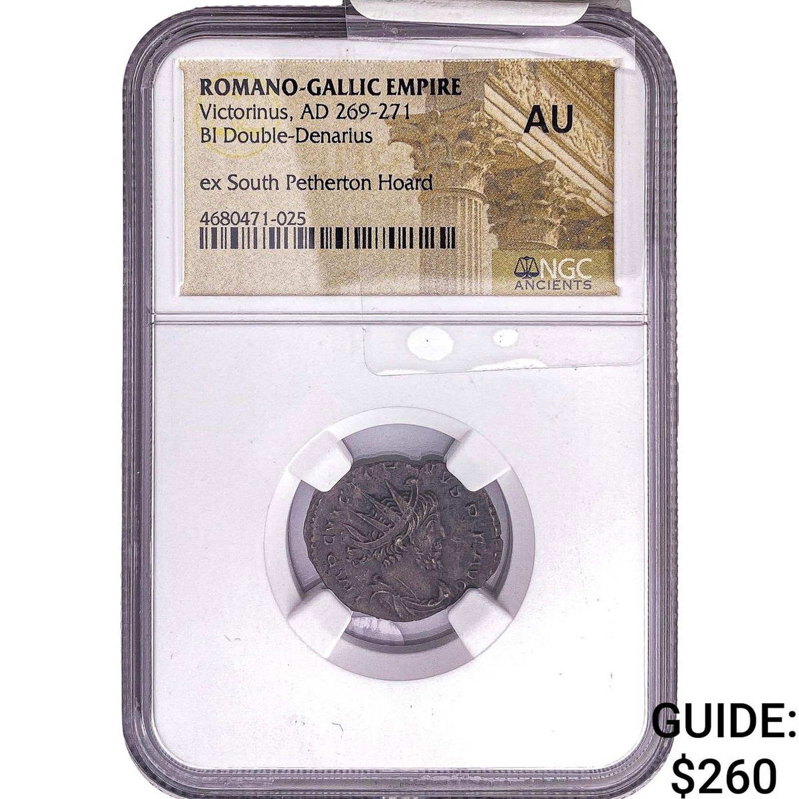 Gallic Empire Victorinus 269-271 AD Bi Antoninianus NGC AU: Gallic Empire Victorinus 269-271 AD Bi Antoninianus NGC AU