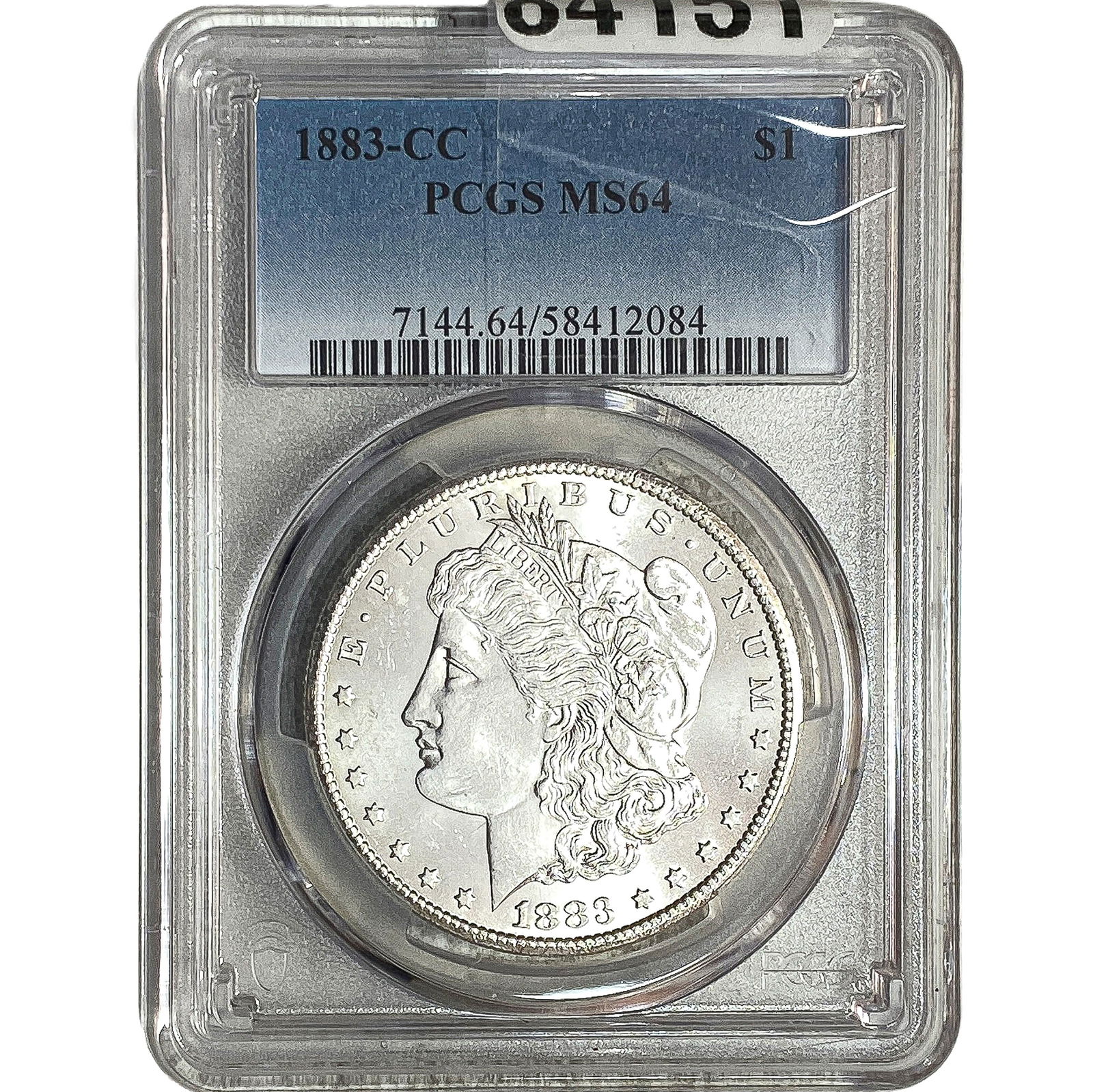 1883-CC Morgan Silver Dollar PCGS MS64: 1883-CC Morgan Silver Dollar PCGS MS64