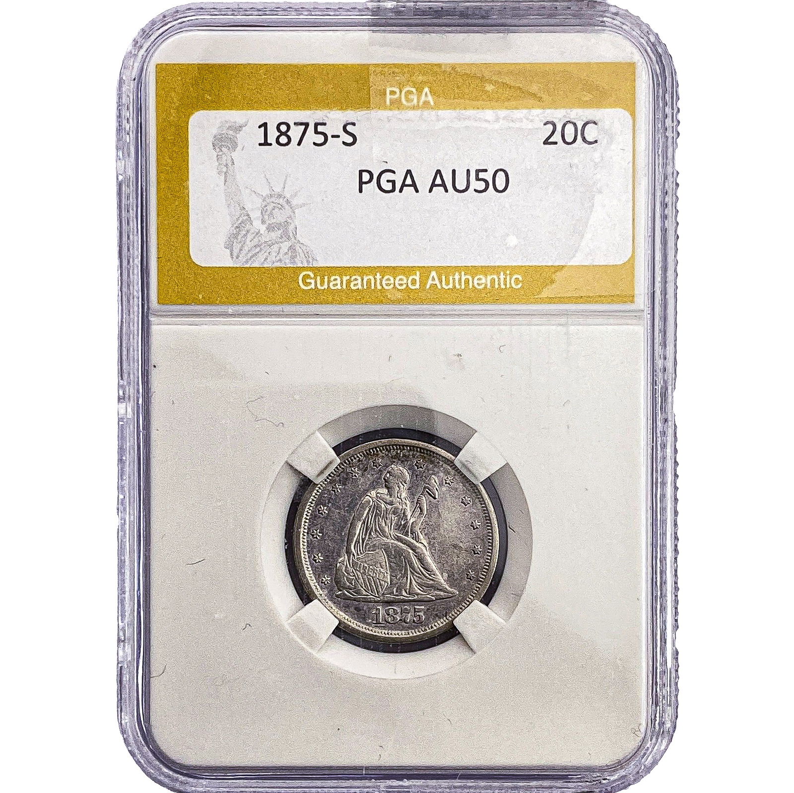 1875-S Twenty Cent Piece PGA AU50 (1 of 2)