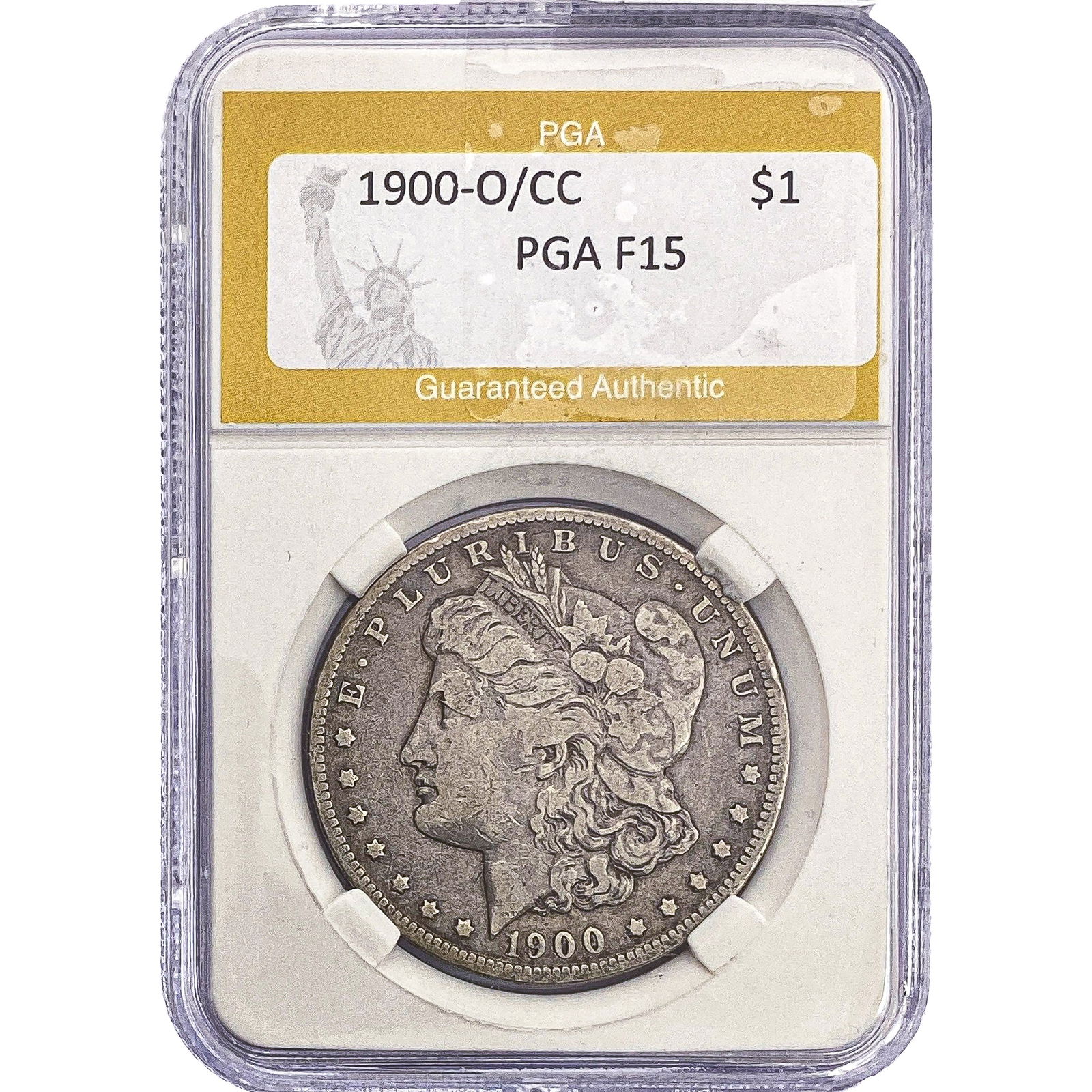 1900-O/CC Morgan Silver Dollar PGA F15: 1900-O/CC Morgan Silver Dollar PGA F15