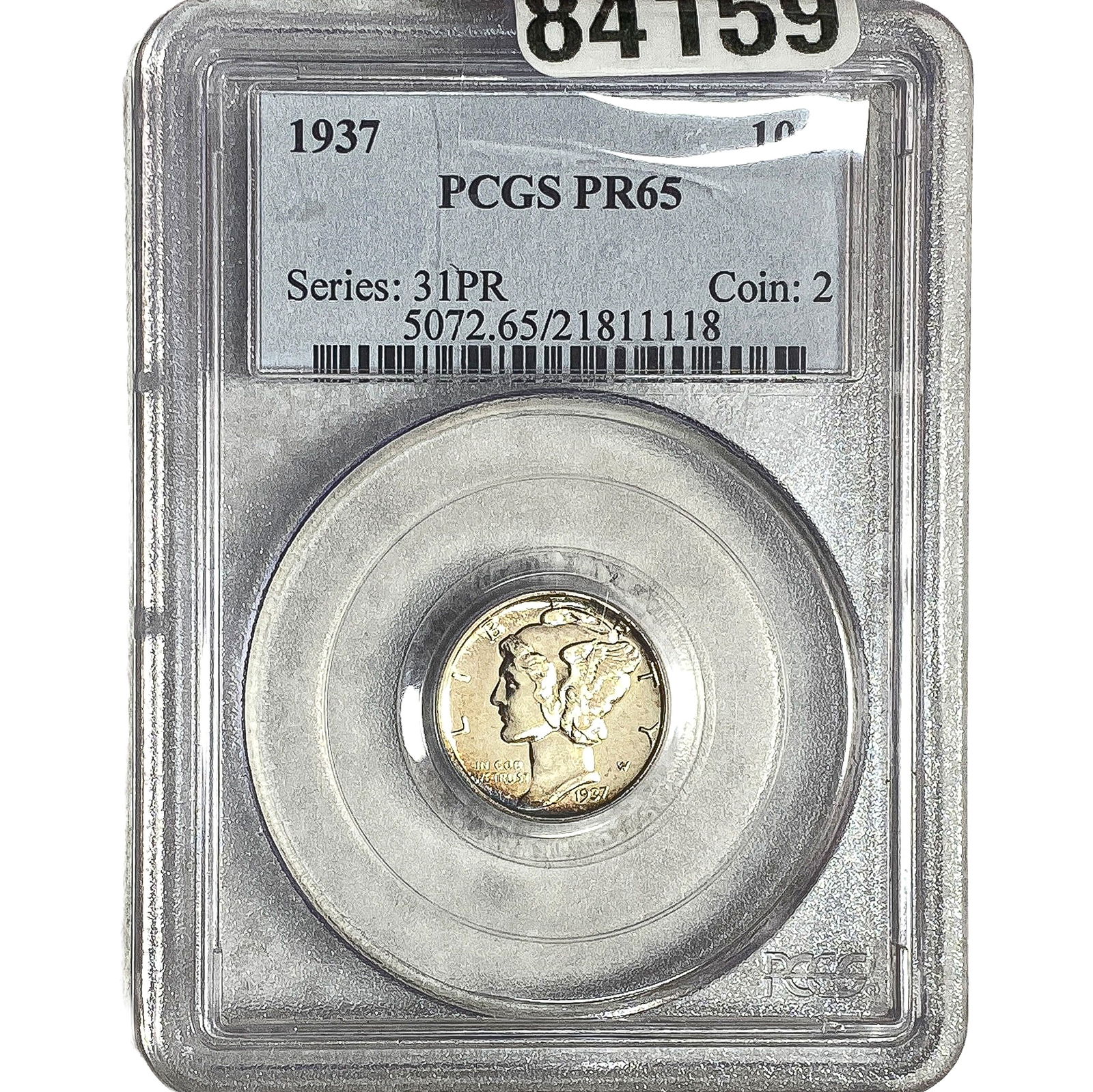 1937 Mercury Silver Dime PCGS PR65 (1 of 2)