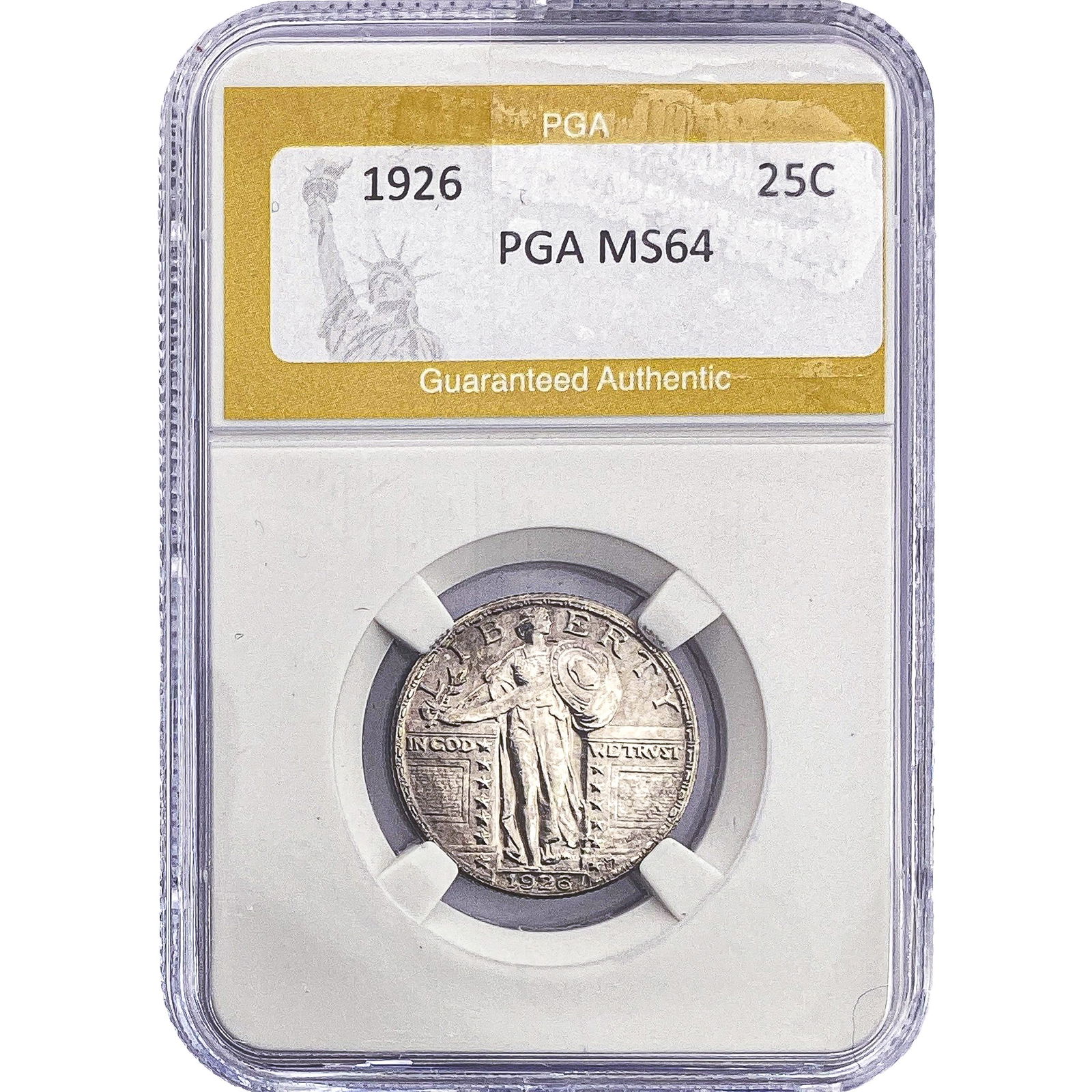 1926 Standing Liberty Quarter PGA MS64: 1926 Standing Liberty Quarter PGA MS64