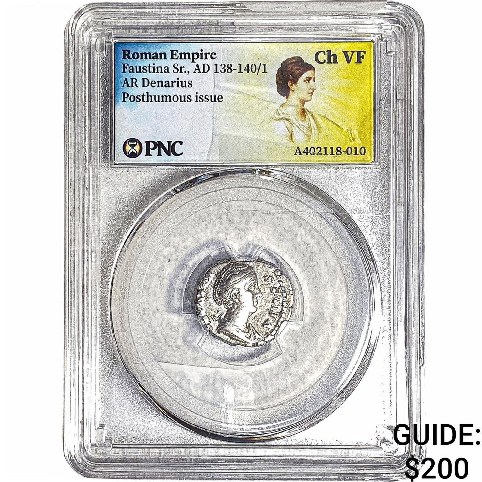 Roman Empire Faustina Sr. 138-141 AD PNC Ch VF: Roman Empire Faustina Sr. 138-141 AD PNC Ch VF